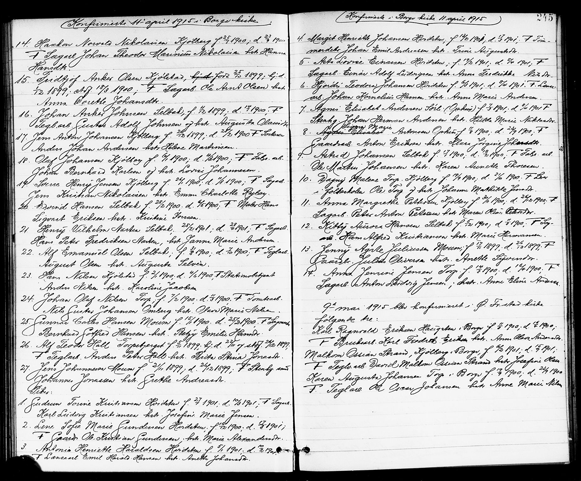 Borge prestekontor Kirkebøker, SAO/A-10903/G/Ga/L0002: Parish register (copy) no. I 2, 1875-1923, p. 245