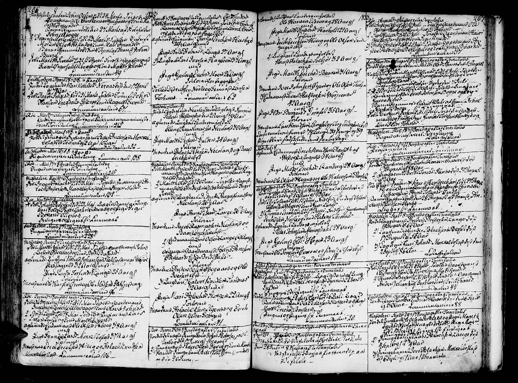 Ministerialprotokoller, klokkerbøker og fødselsregistre - Møre og Romsdal, AV/SAT-A-1454/551/L0622: Parish register (official) no. 551A02, 1804-1845, p. 206-207