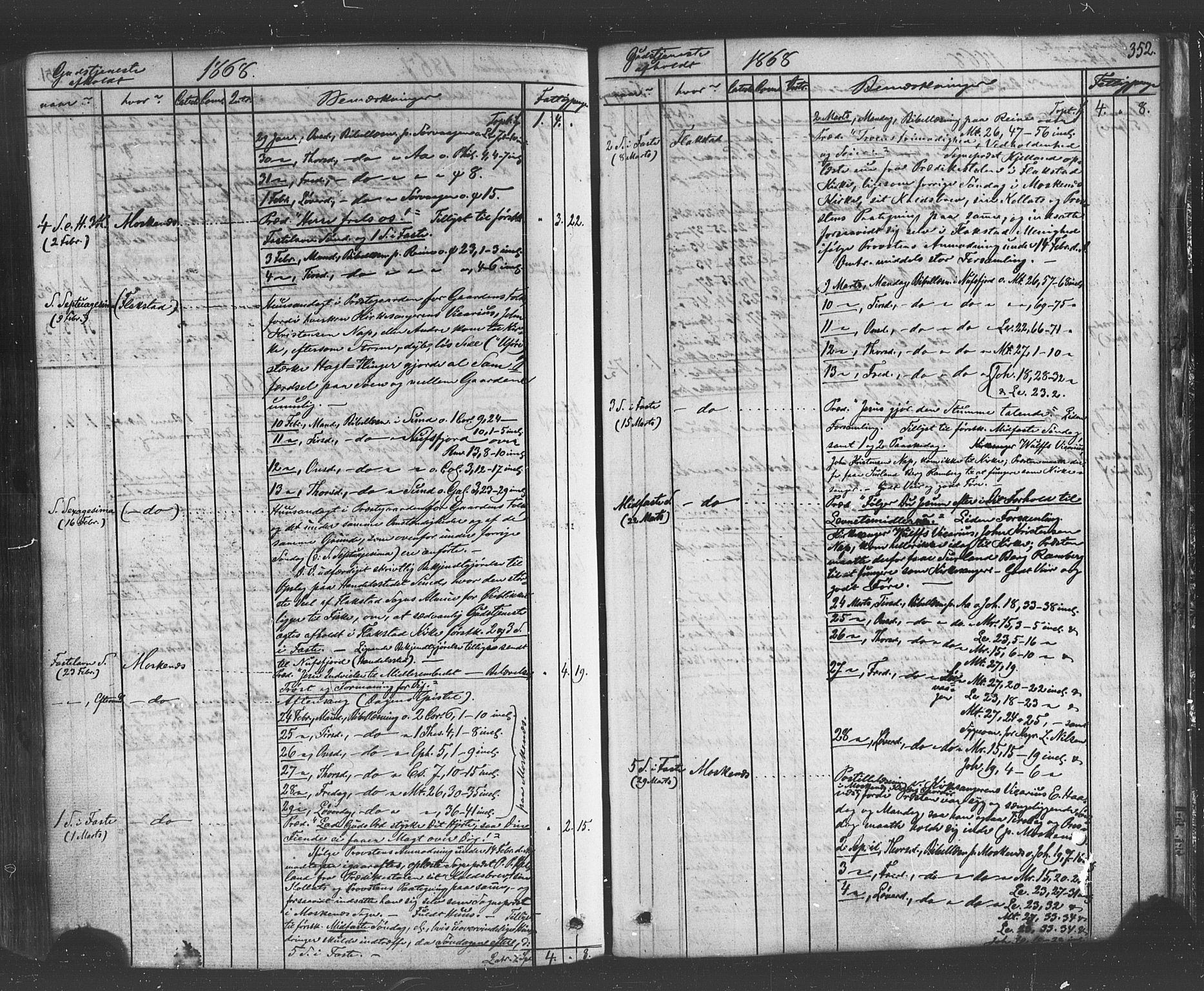 Ministerialprotokoller, klokkerbøker og fødselsregistre - Nordland, AV/SAT-A-1459/885/L1203: Parish register (official) no. 885A04, 1859-1877, p. 352