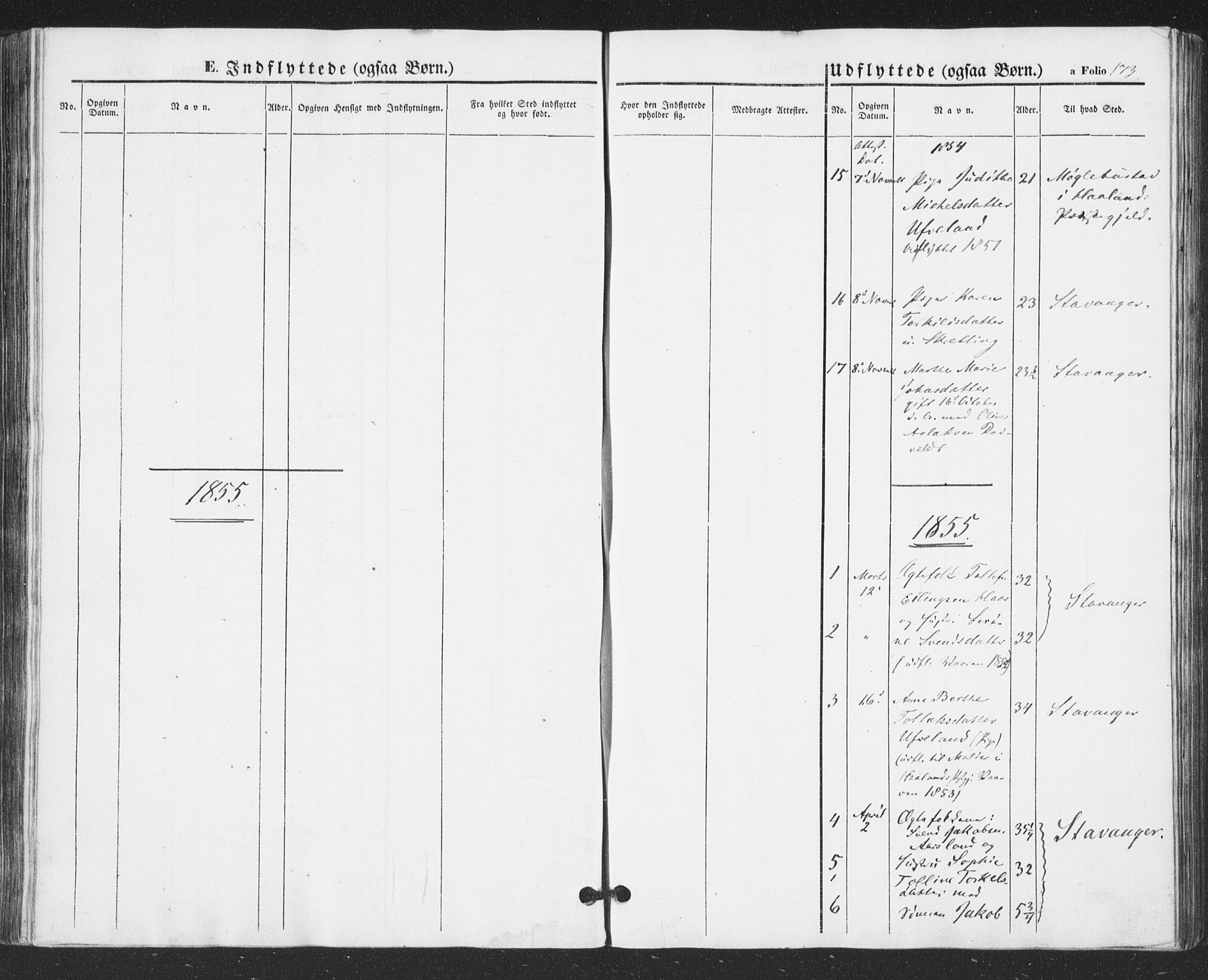 Hå sokneprestkontor, AV/SAST-A-101801/001/30BA/L0007: Parish register (official) no. A 6, 1842-1855, p. 173