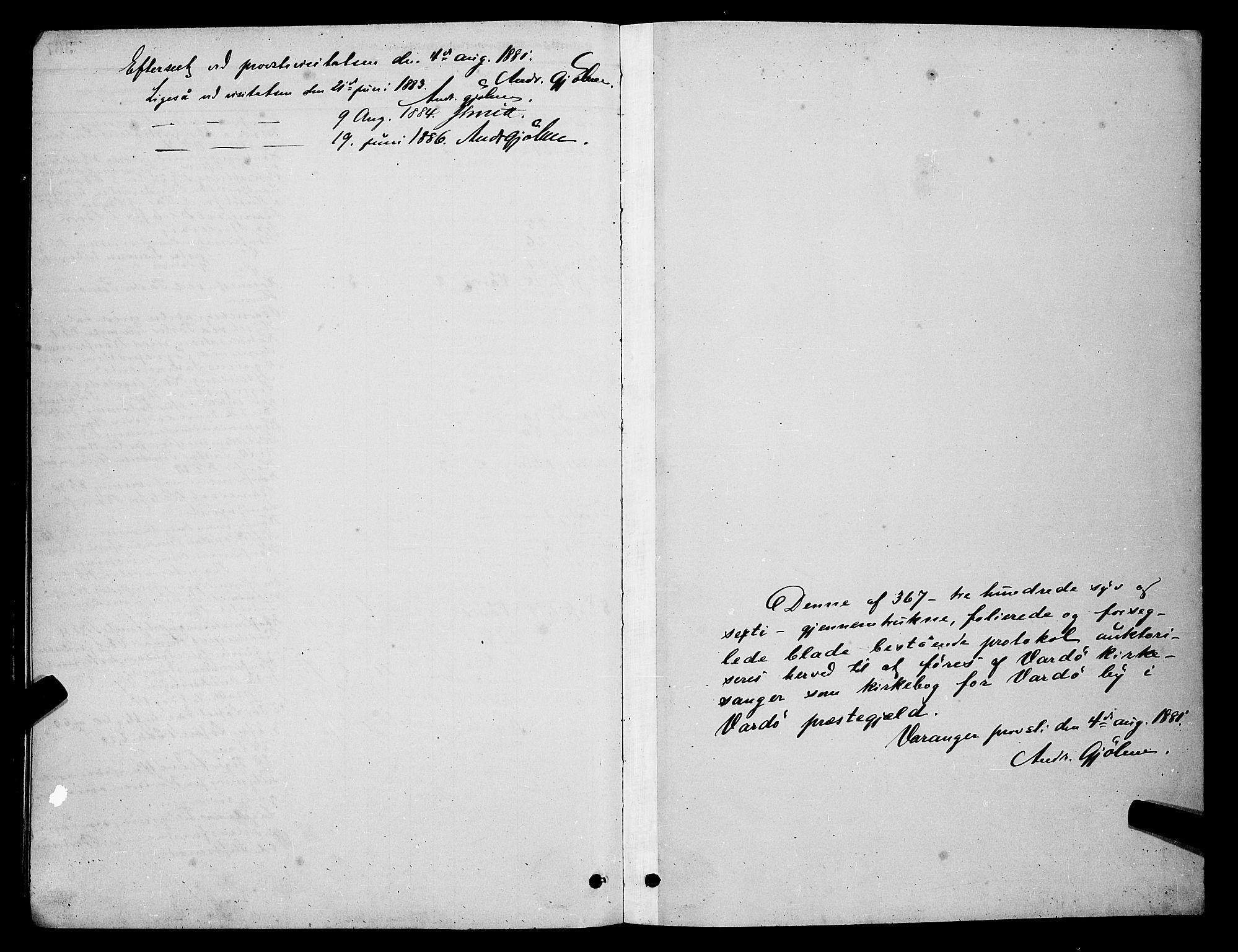 Vardø sokneprestkontor, SATØ/S-1332/H/Hb/L0004klokker: Parish register (copy) no. 4, 1879-1887