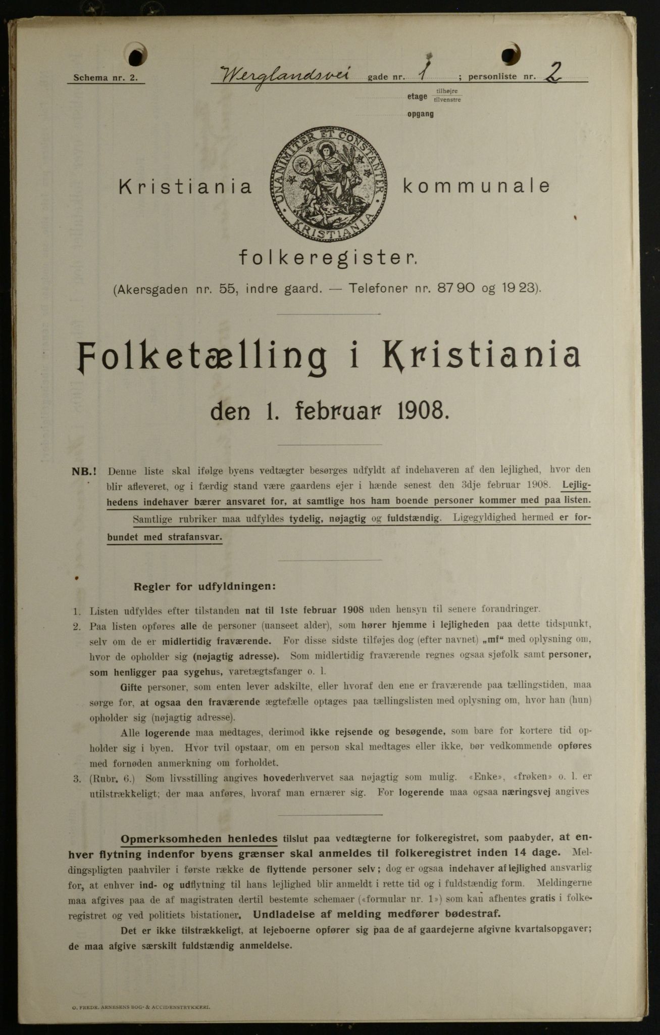 OBA, Municipal Census 1908 for Kristiania, 1908, p. 114667