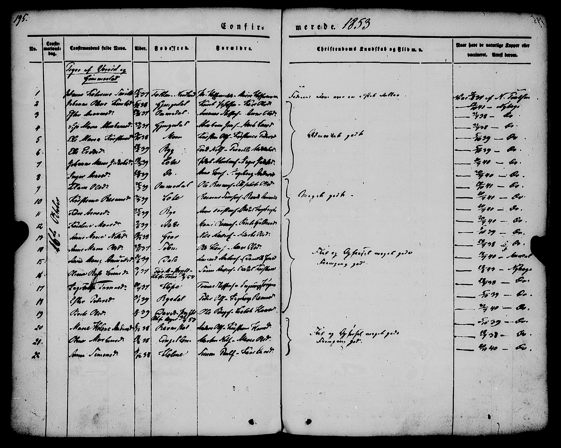 Gloppen sokneprestembete, AV/SAB-A-80101/H/Haa/Haaa/L0008: Parish register (official) no. A 8, 1837-1855, p. 195