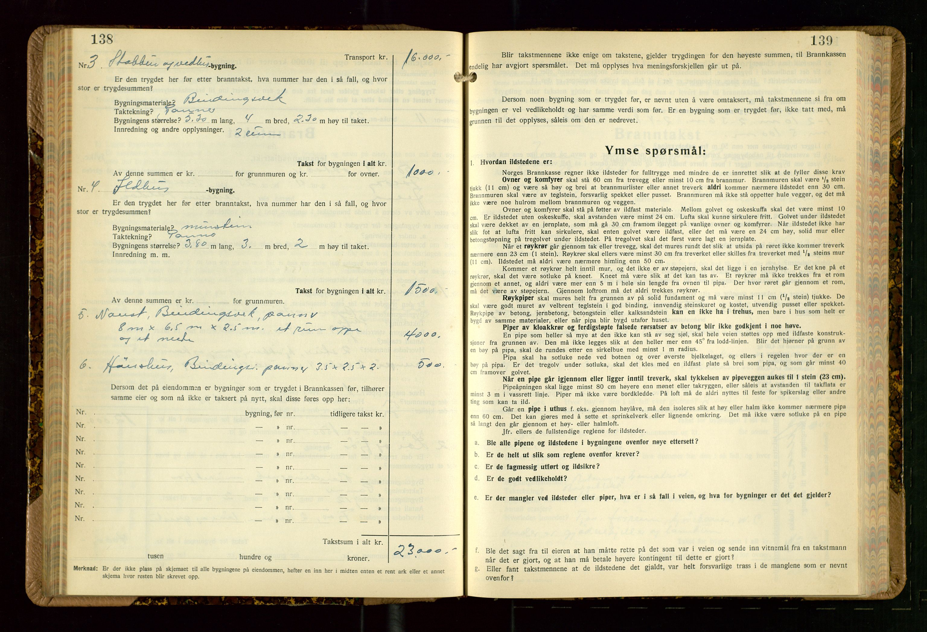 Jelsa lensmannskontor, AV/SAST-A-100360/Gob/L0003: "Branntakstprotokoll", 1942-1955, p. 138-139