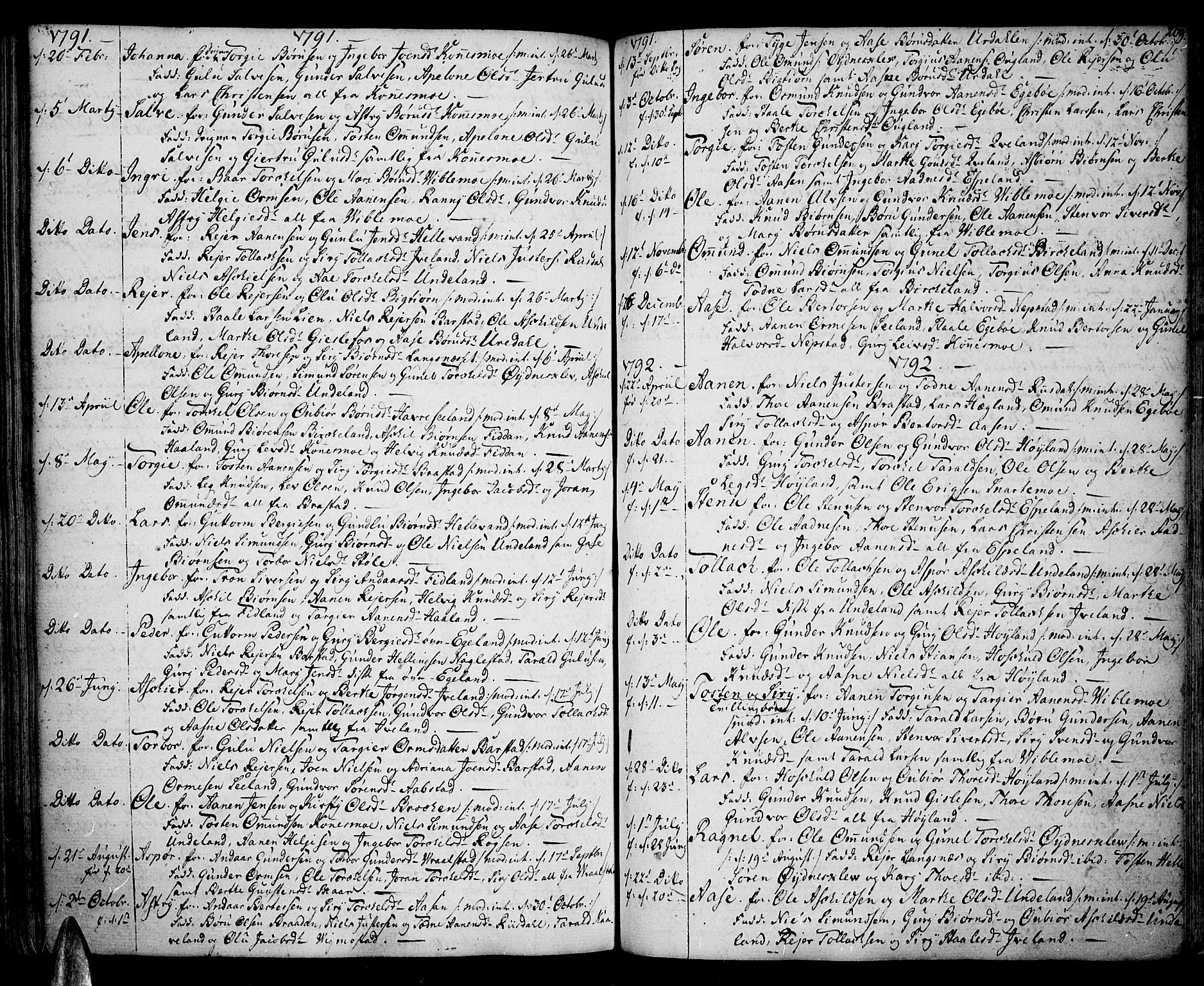 Sør-Audnedal sokneprestkontor, SAK/1111-0039/F/Fa/Fab/L0002: Parish register (official) no. A 2 /4, 1768-1814, p. 209