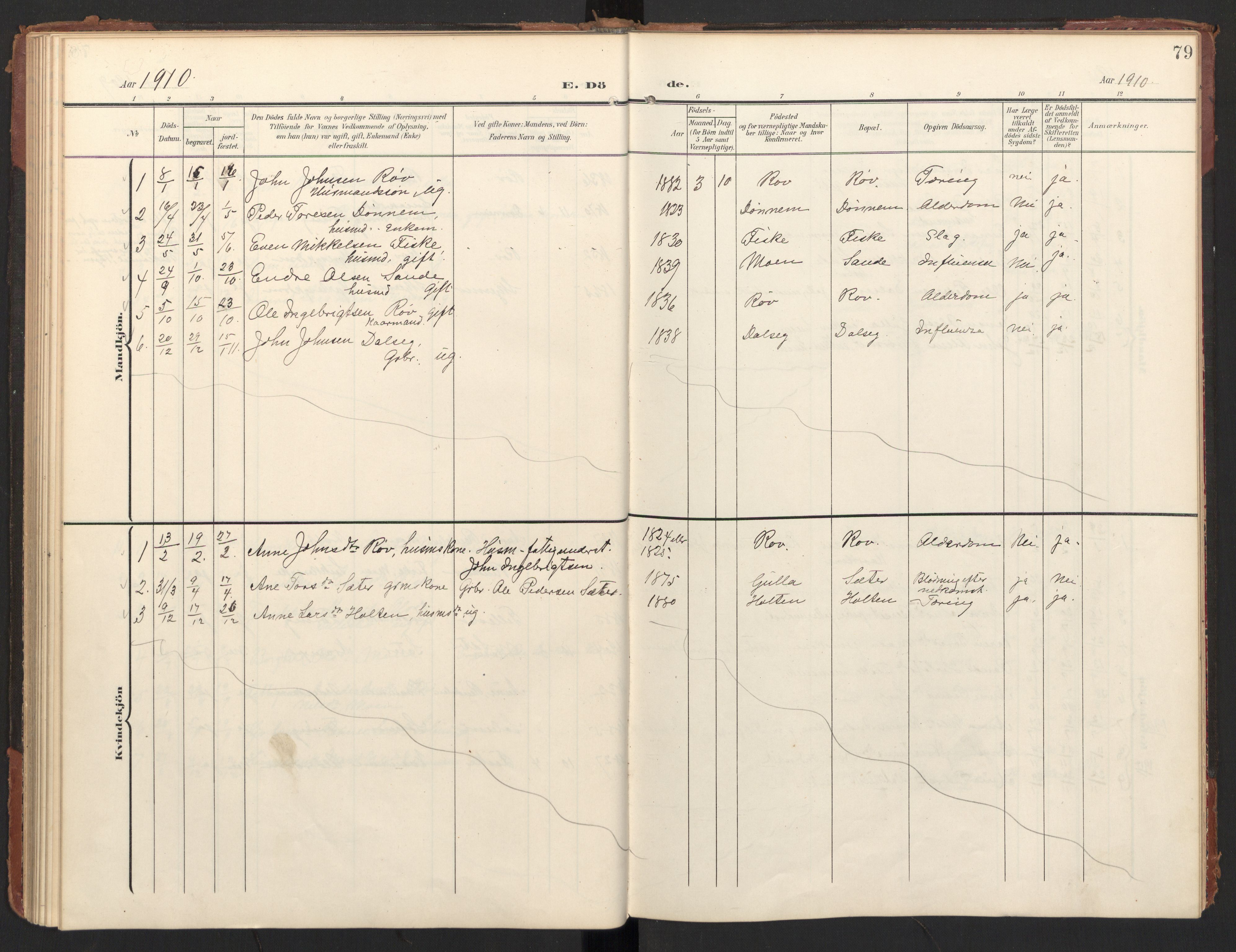 Ministerialprotokoller, klokkerbøker og fødselsregistre - Møre og Romsdal, AV/SAT-A-1454/597/L1063: Parish register (official) no. 597A02, 1905-1923, p. 79