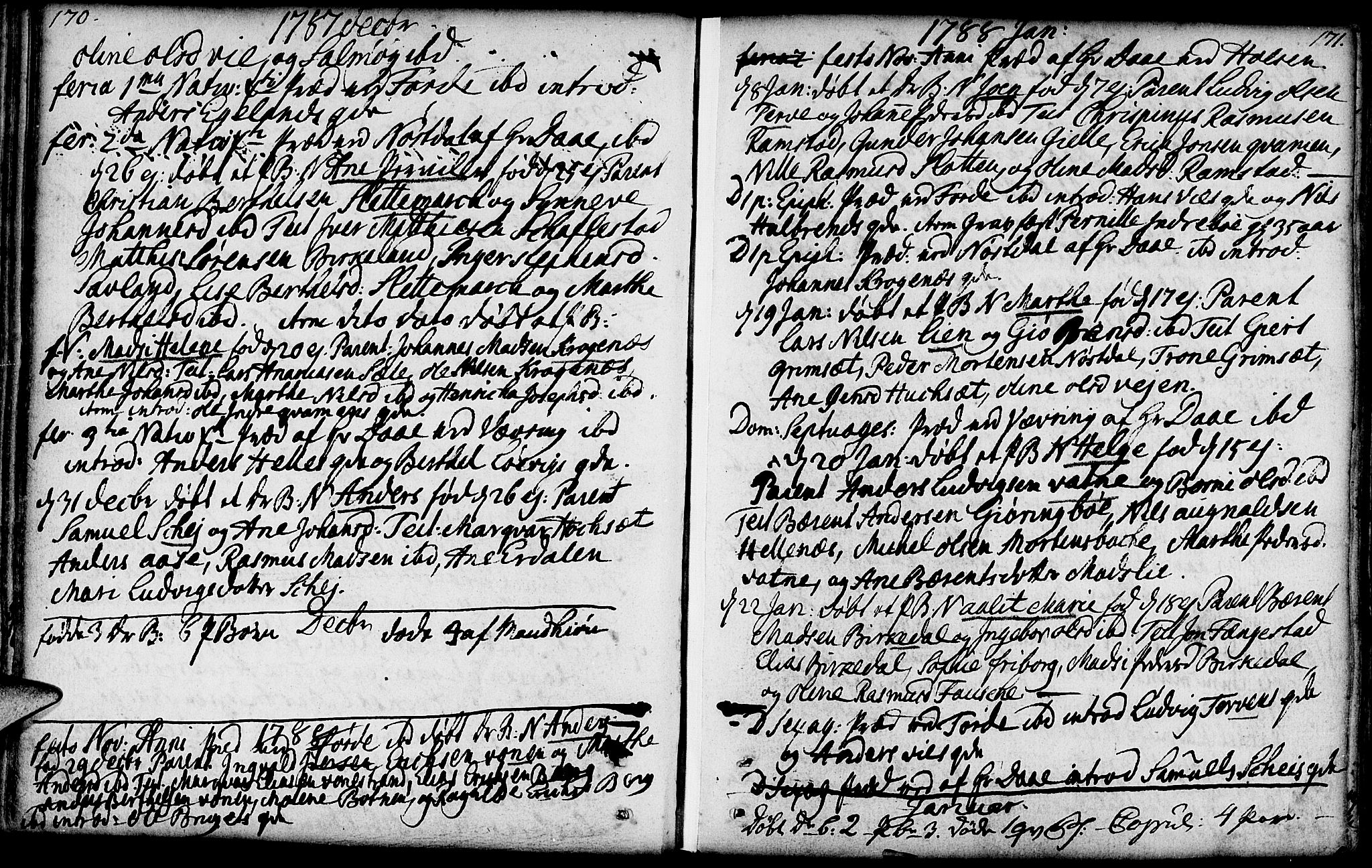 Førde sokneprestembete, AV/SAB-A-79901/H/Haa/Haaa/L0004: Parish register (official) no. A 4, 1781-1803, p. 170-171