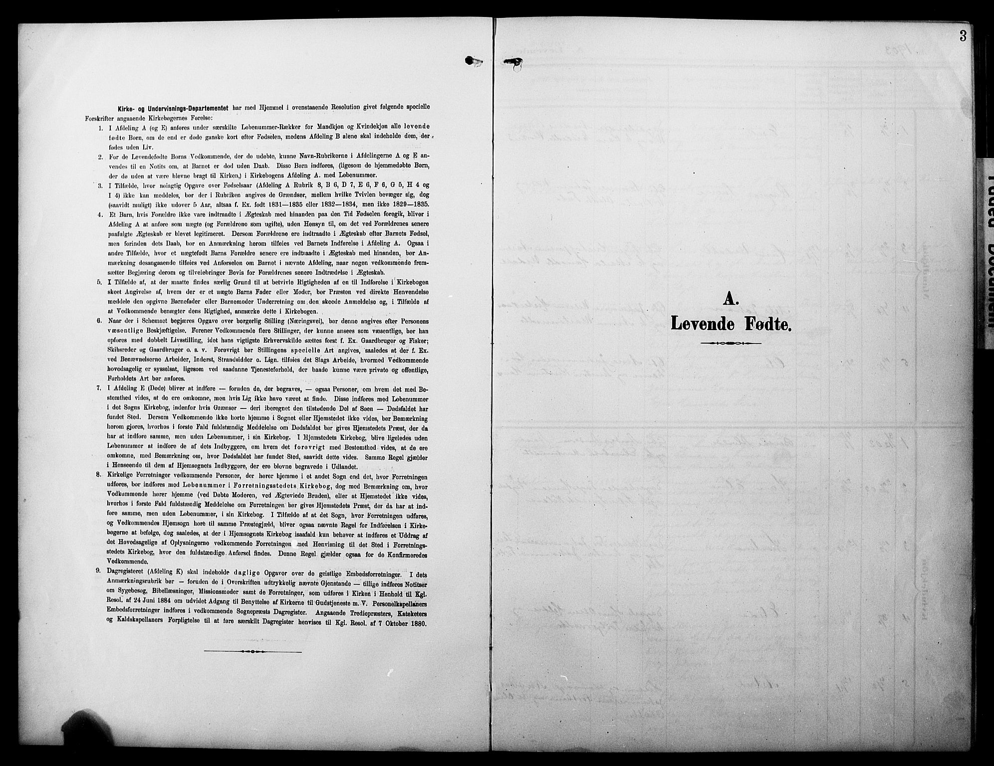 Luster sokneprestembete, SAB/A-81101/H/Hab/Haba/L0001: Parish register (copy) no. A 1, 1903-1930, p. 3
