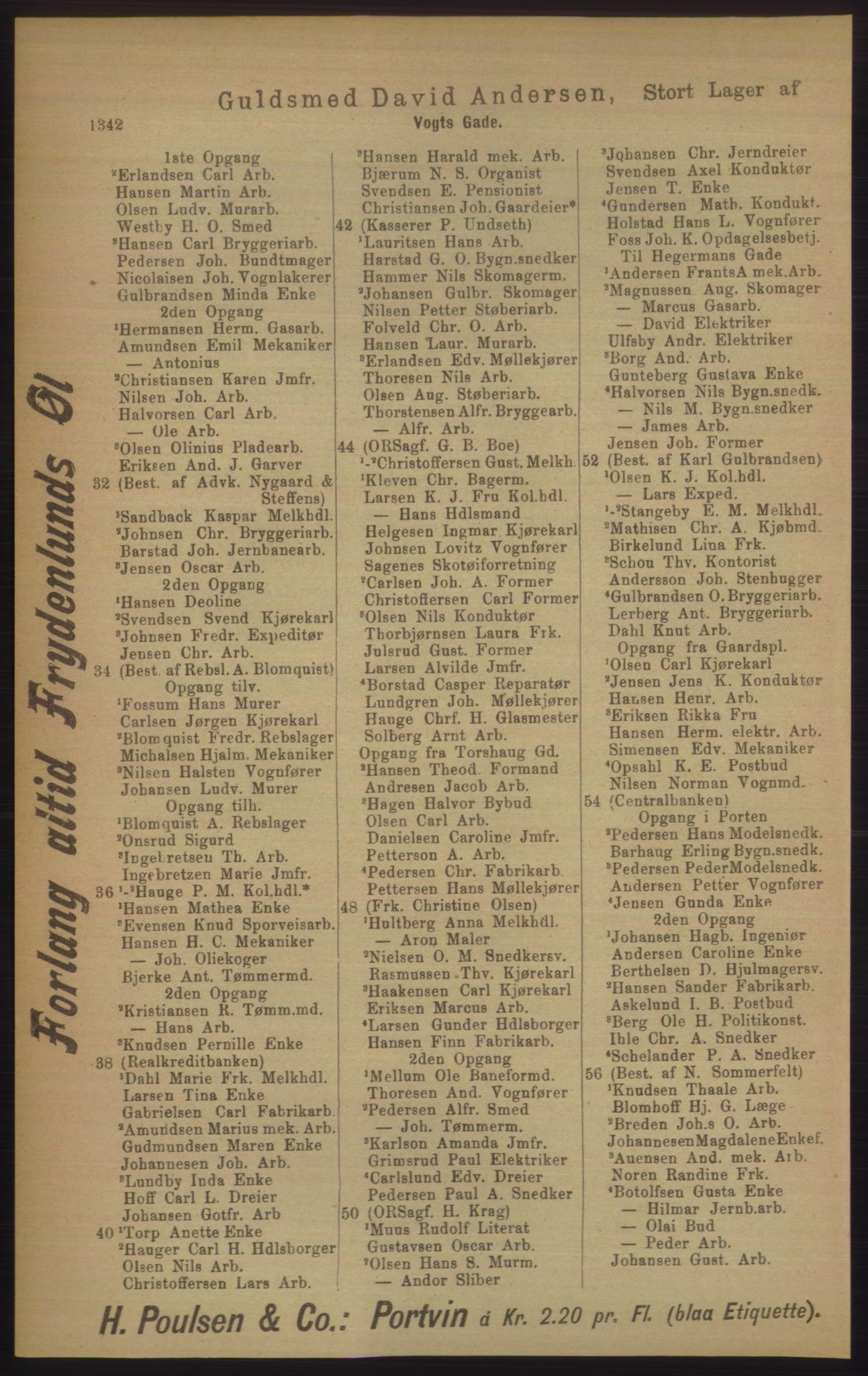 Kristiania/Oslo adressebok, PUBL/-, 1906, p. 1342