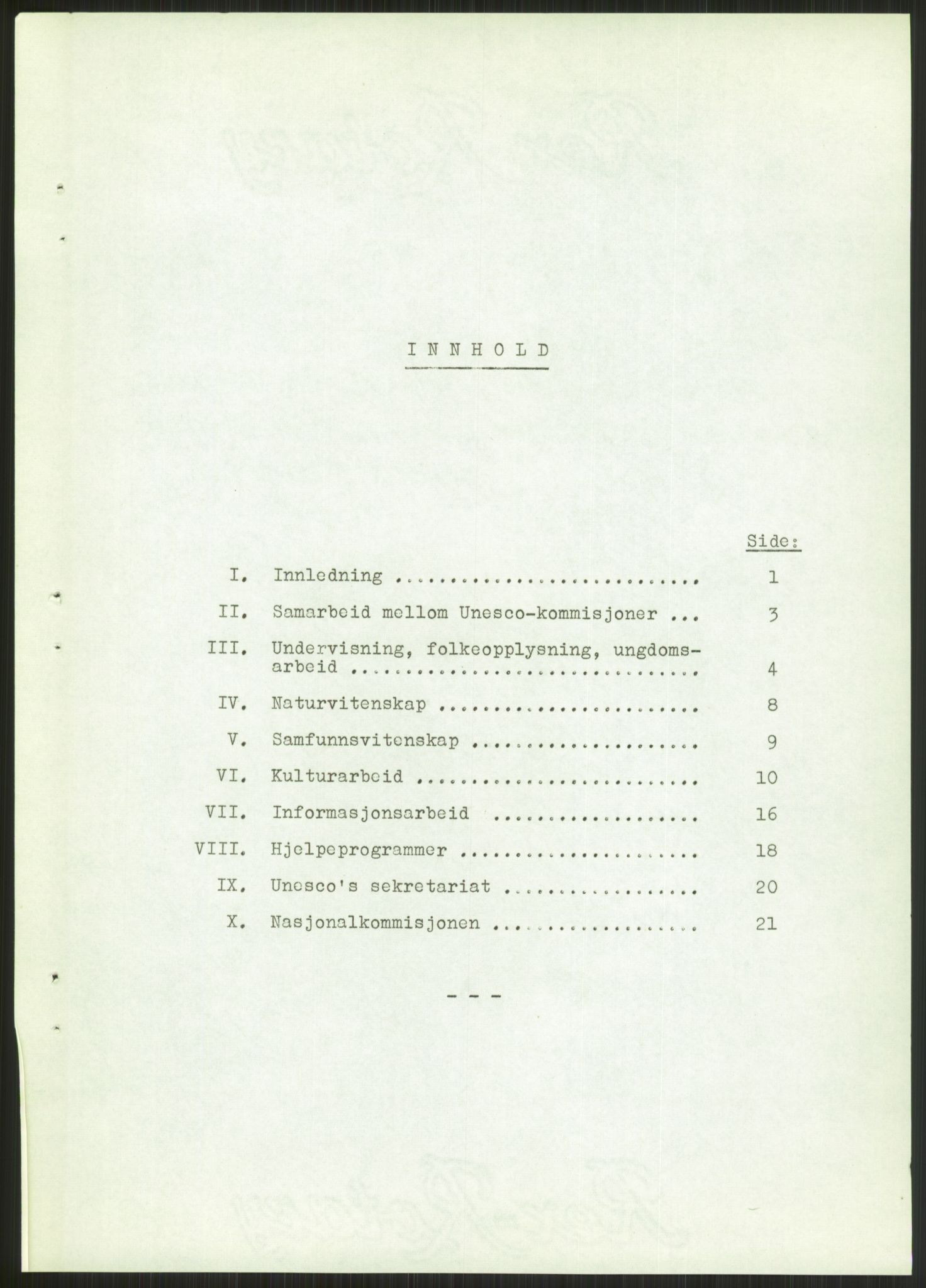 Den norske nasjonalkommisjonen for UNESCO, RA/S-1730/A/Ad/L0001: --, 1953-1981