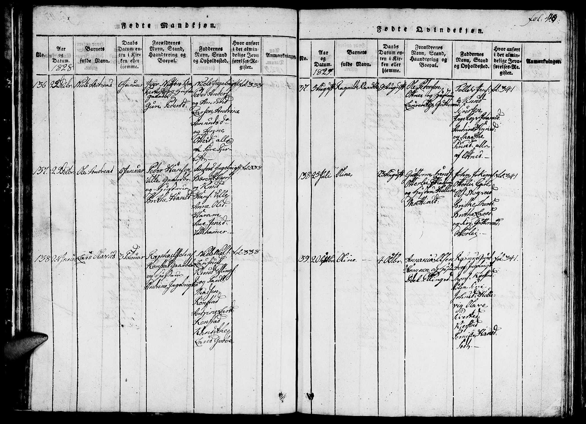 Ministerialprotokoller, klokkerbøker og fødselsregistre - Møre og Romsdal, AV/SAT-A-1454/536/L0506: Parish register (copy) no. 536C01, 1818-1859, p. 48