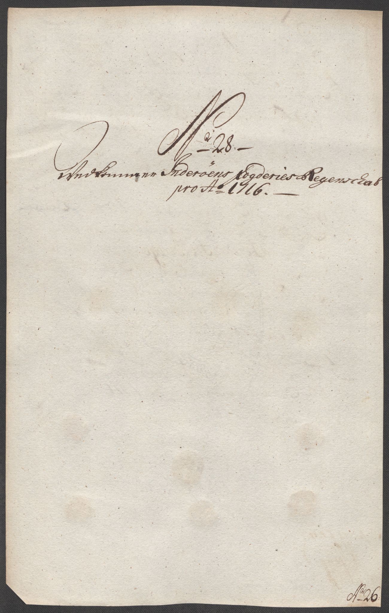 Rentekammeret inntil 1814, Reviderte regnskaper, Fogderegnskap, RA/EA-4092/R63/L4324: Fogderegnskap Inderøy, 1716, p. 248