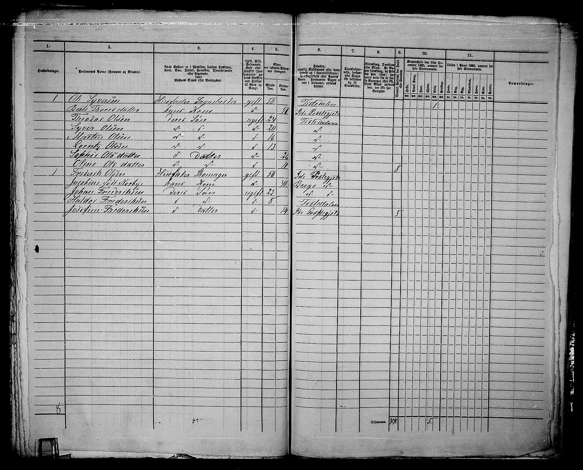 RA, 1865 census for Fredrikshald, 1865, p. 771