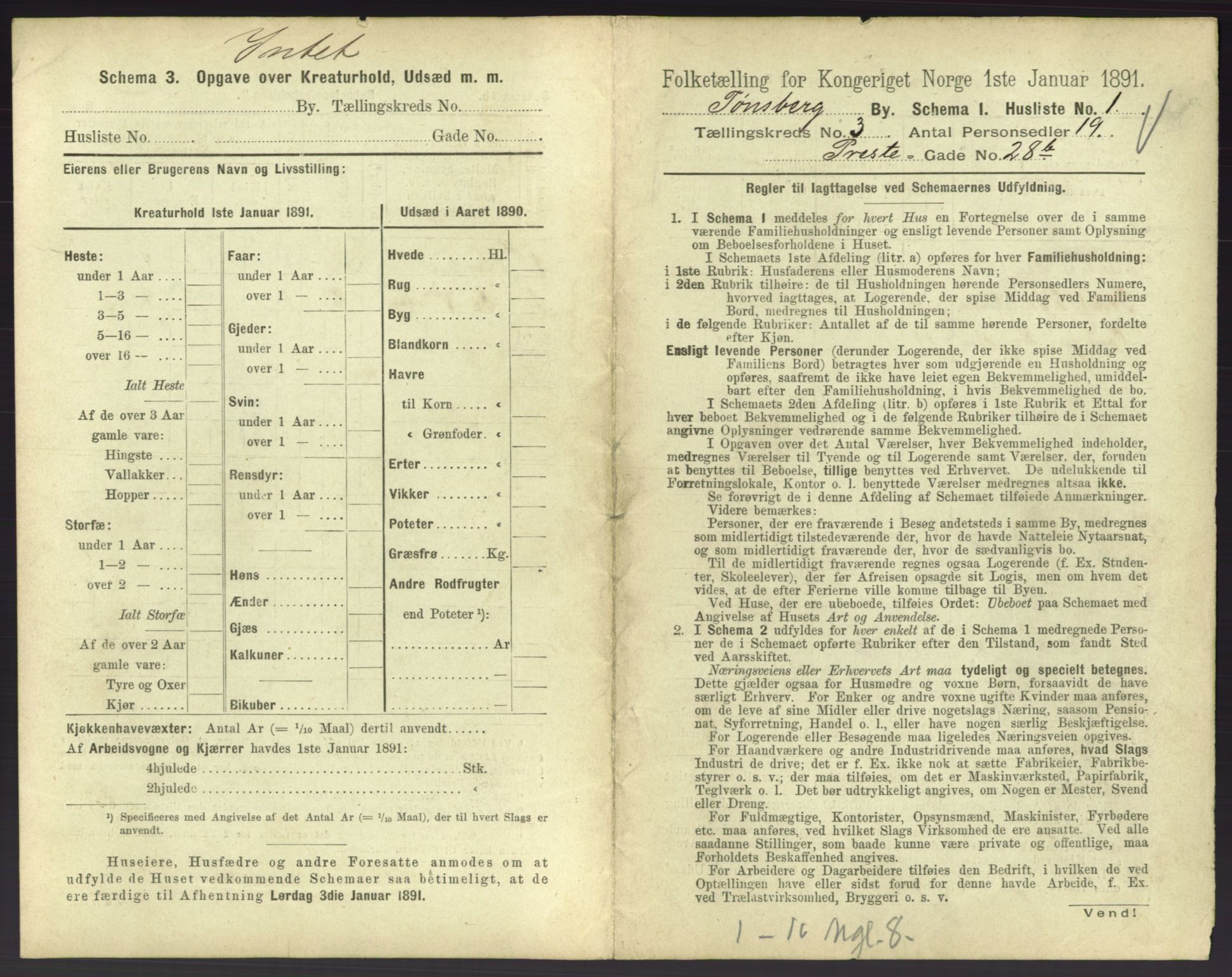 RA, 1891 census for 0705 Tønsberg, 1891, p. 150