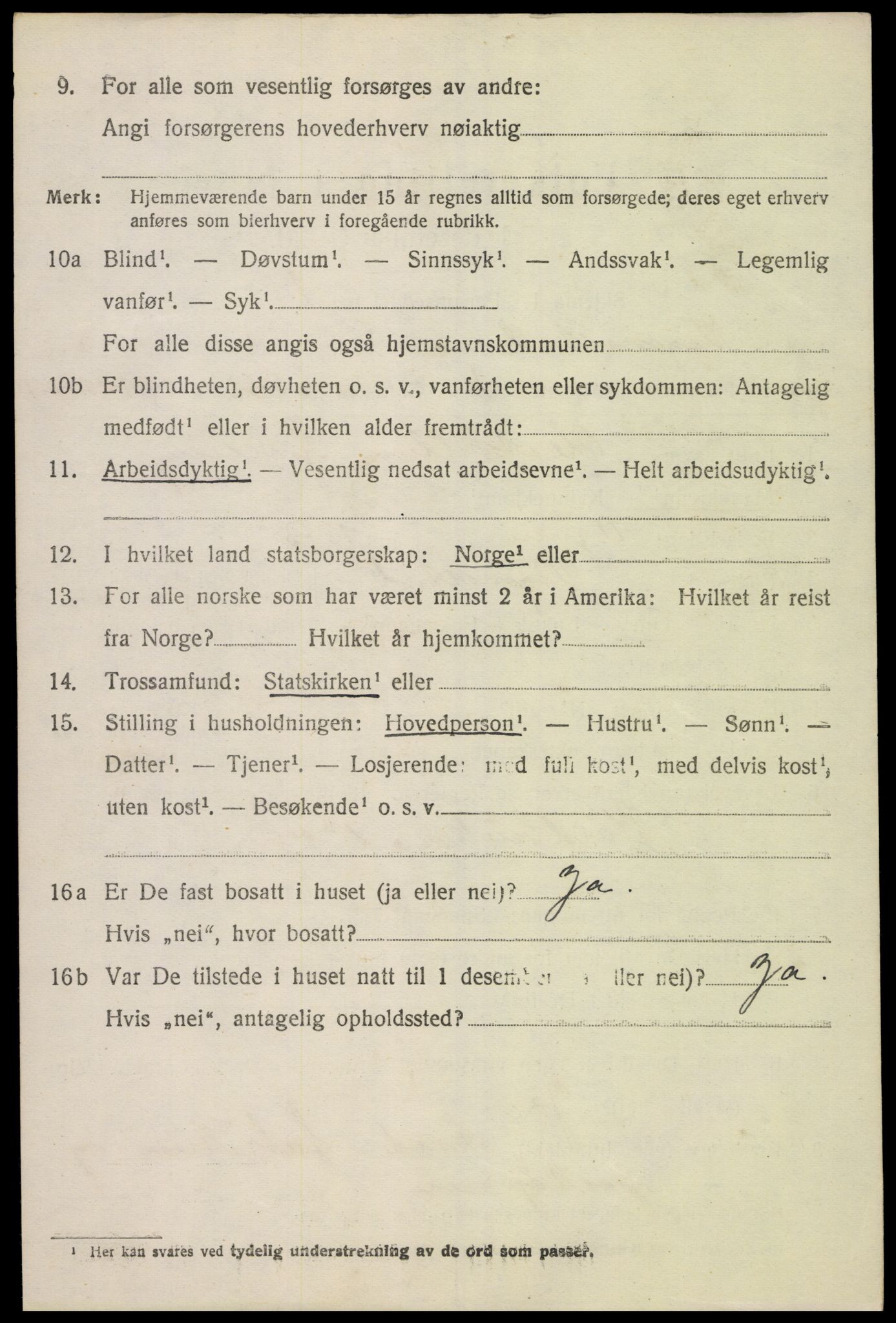 SAK, 1920 census for Vigmostad, 1920, p. 816