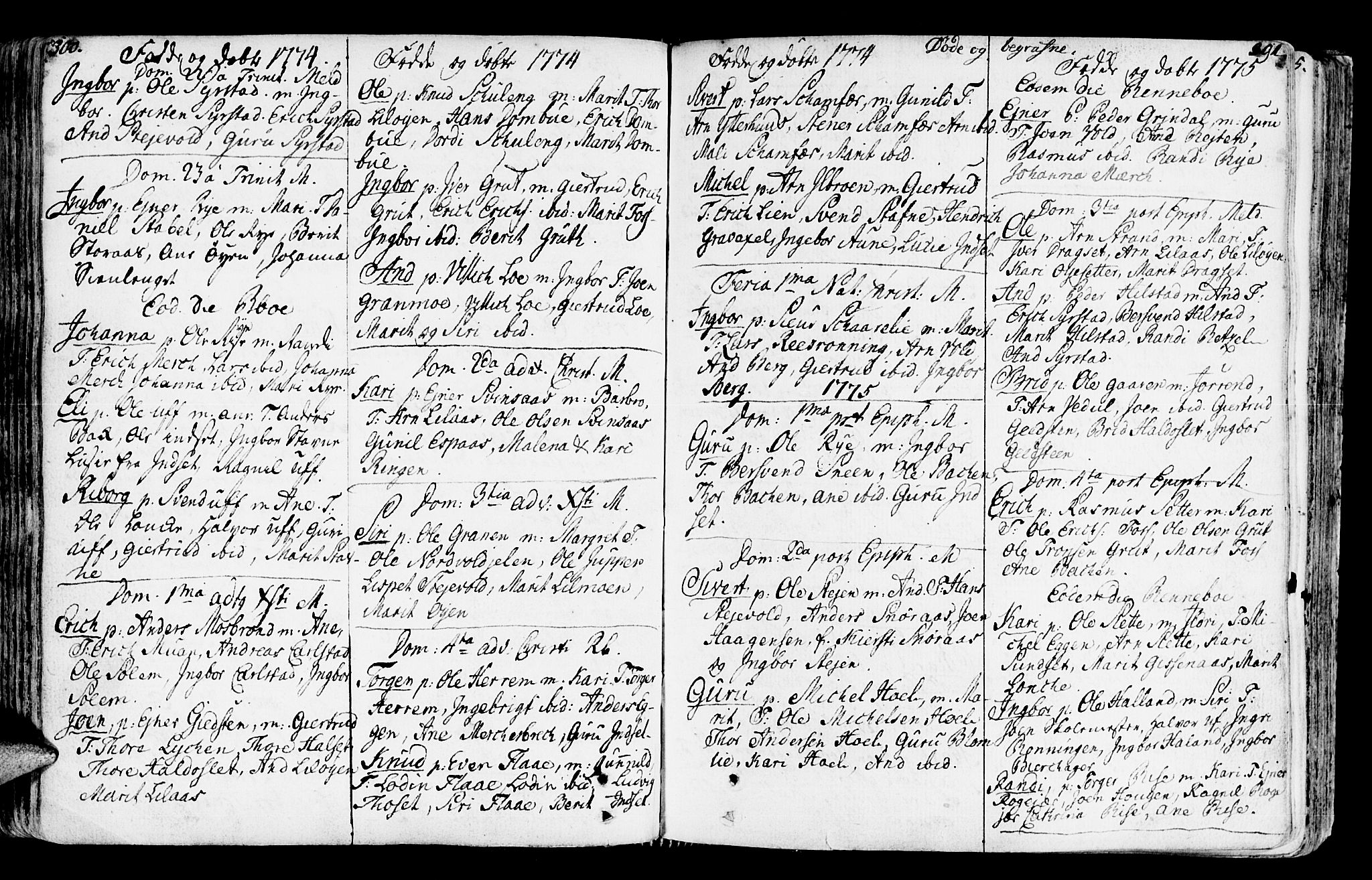 Ministerialprotokoller, klokkerbøker og fødselsregistre - Sør-Trøndelag, AV/SAT-A-1456/672/L0851: Parish register (official) no. 672A04, 1751-1775, p. 300-301