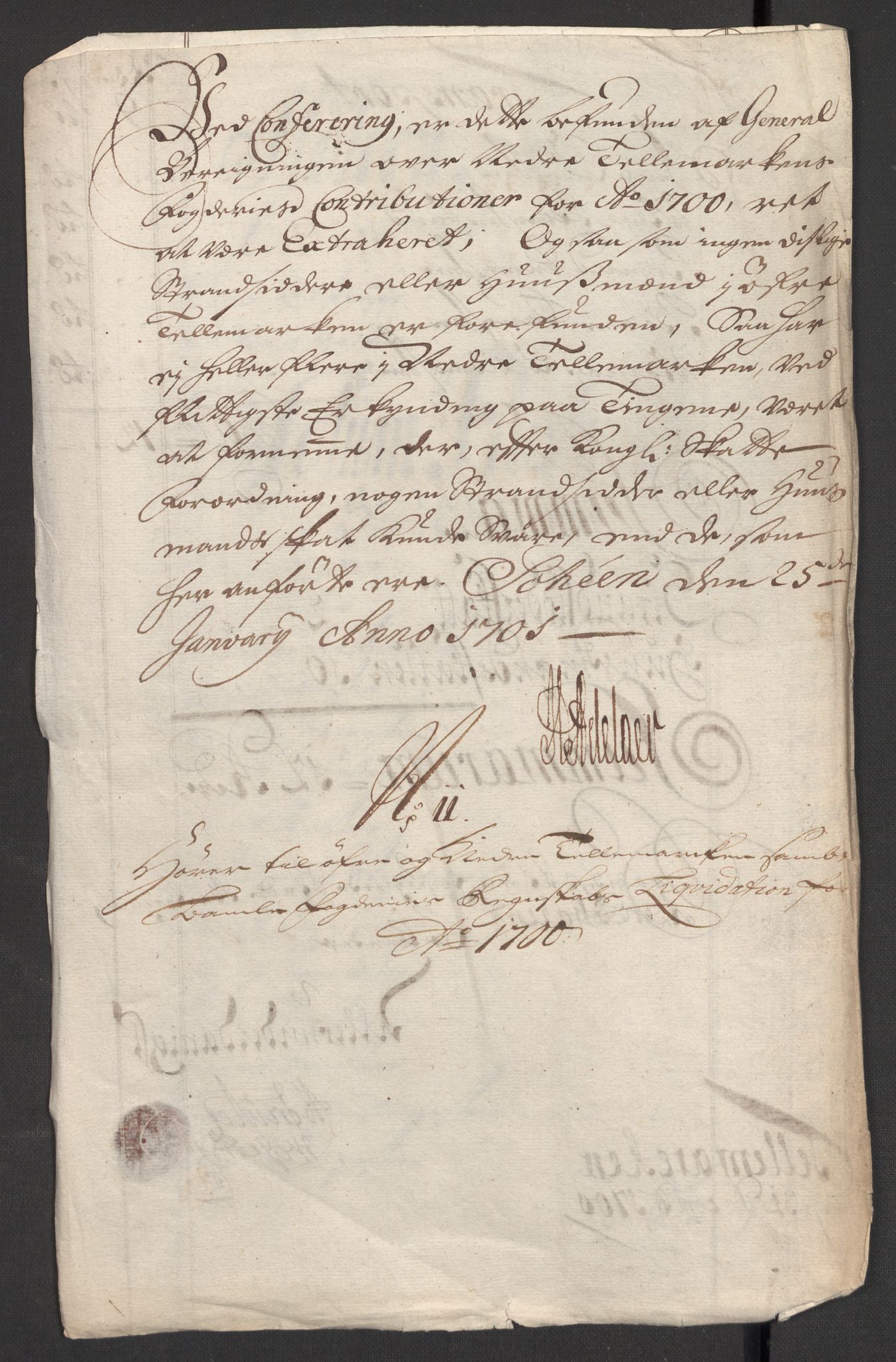 Rentekammeret inntil 1814, Reviderte regnskaper, Fogderegnskap, AV/RA-EA-4092/R36/L2104: Fogderegnskap Øvre og Nedre Telemark og Bamble, 1700, p. 12