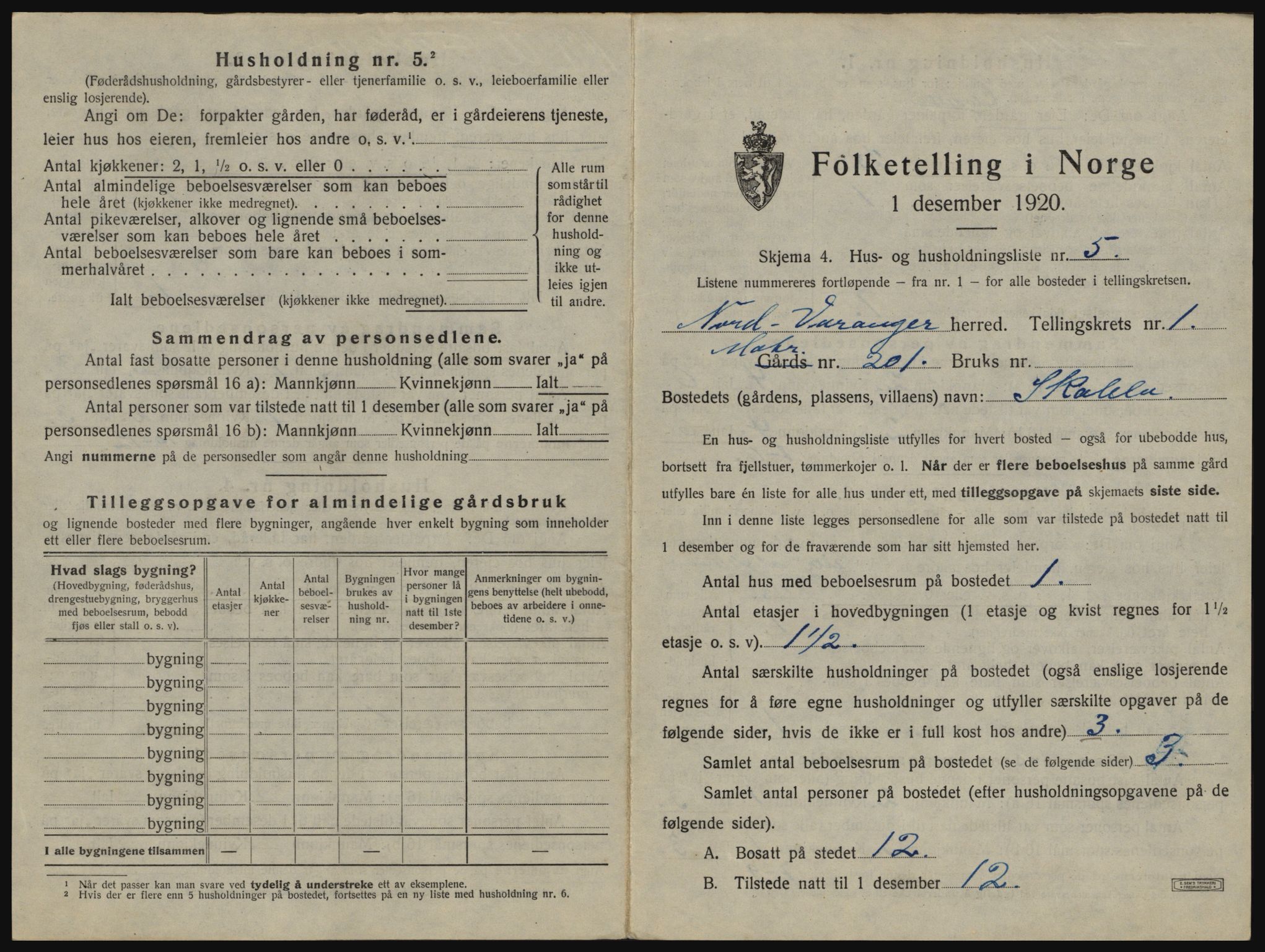 SATØ, 1920 census for Nord-Varanger, 1920, p. 39