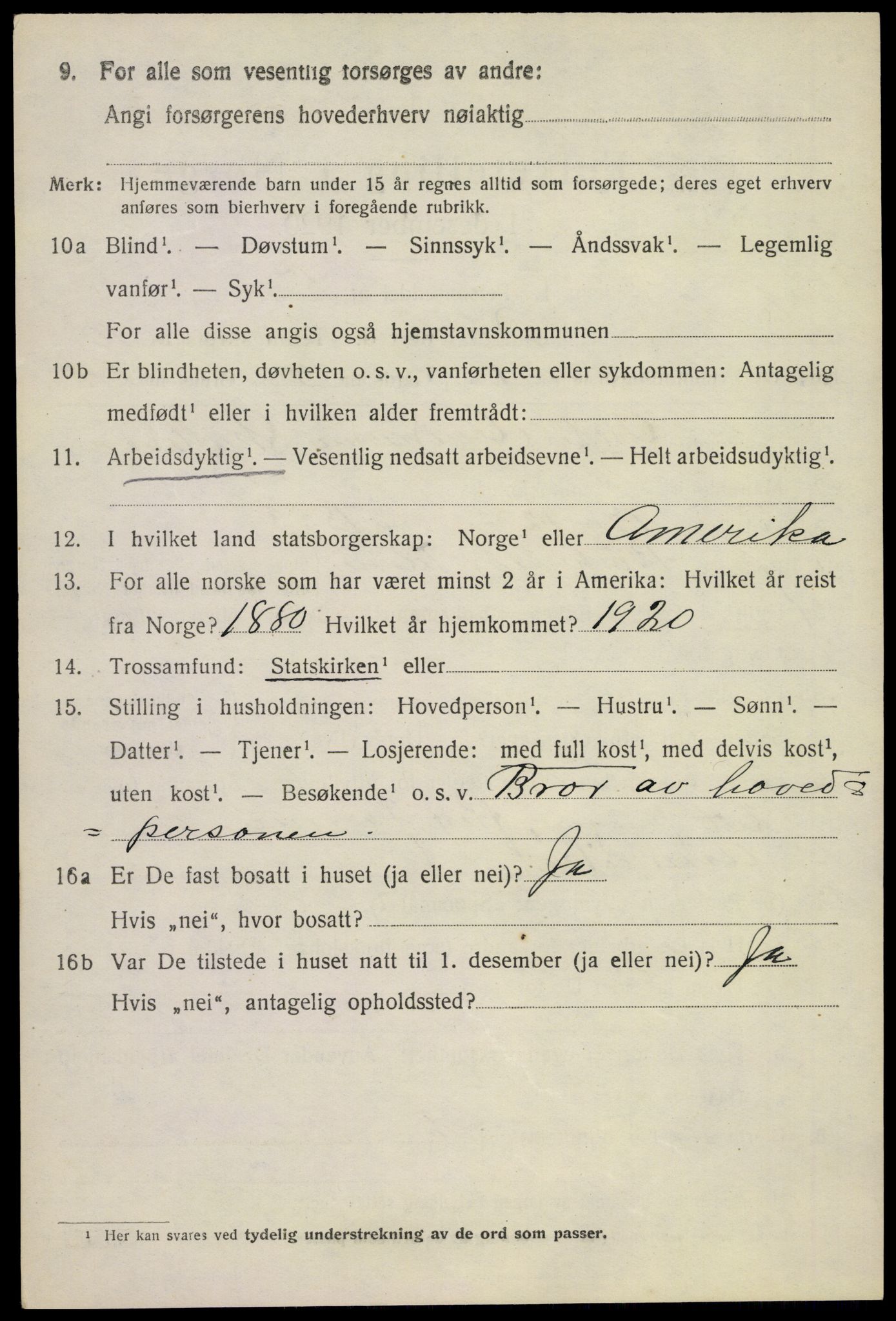 SAKO, 1920 census for Bø (Telemark), 1920, p. 6573