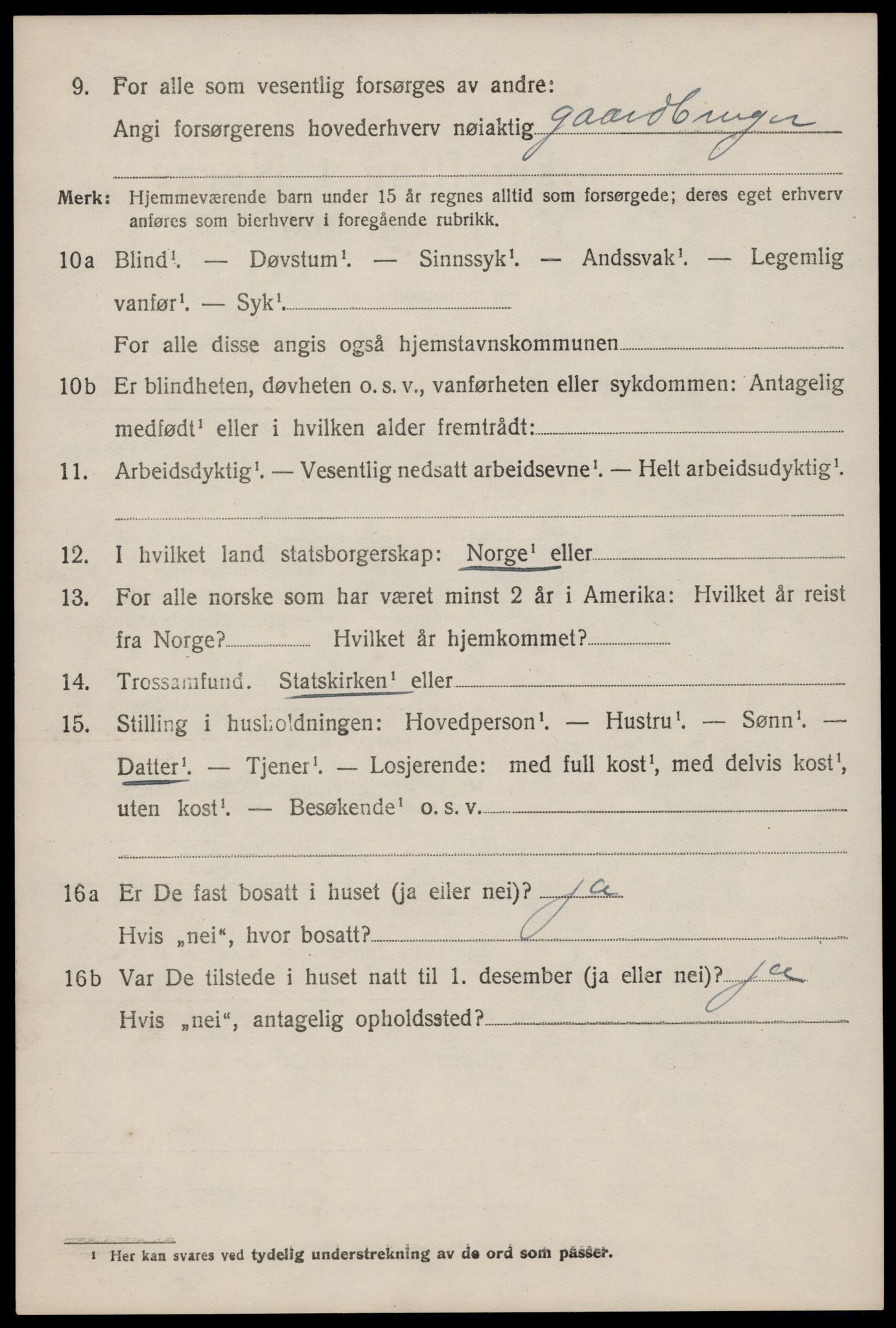 SAST, 1920 census for Tysvær, 1920, p. 2755