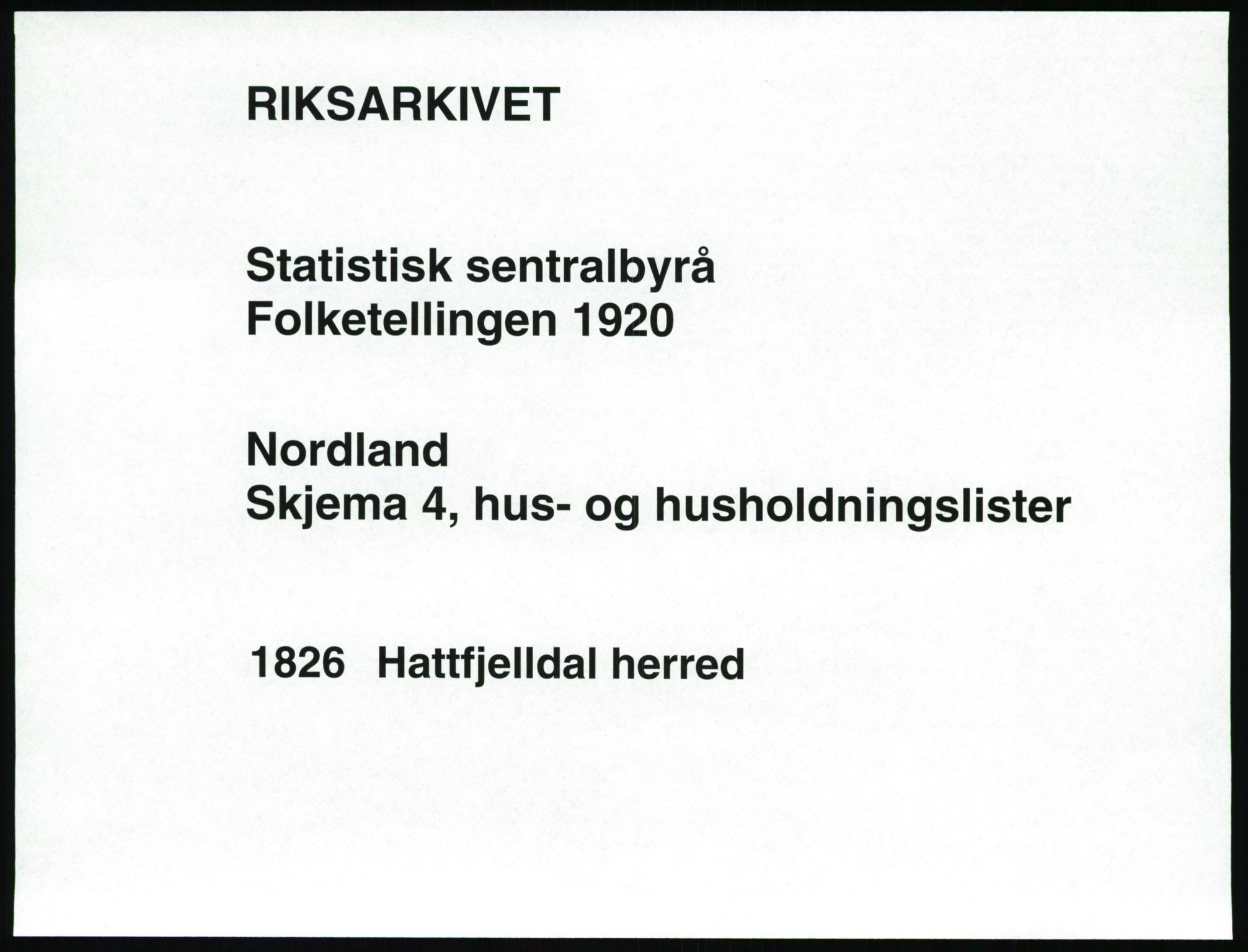 SAT, 1920 census for Hattfjelldal, 1920, p. 42