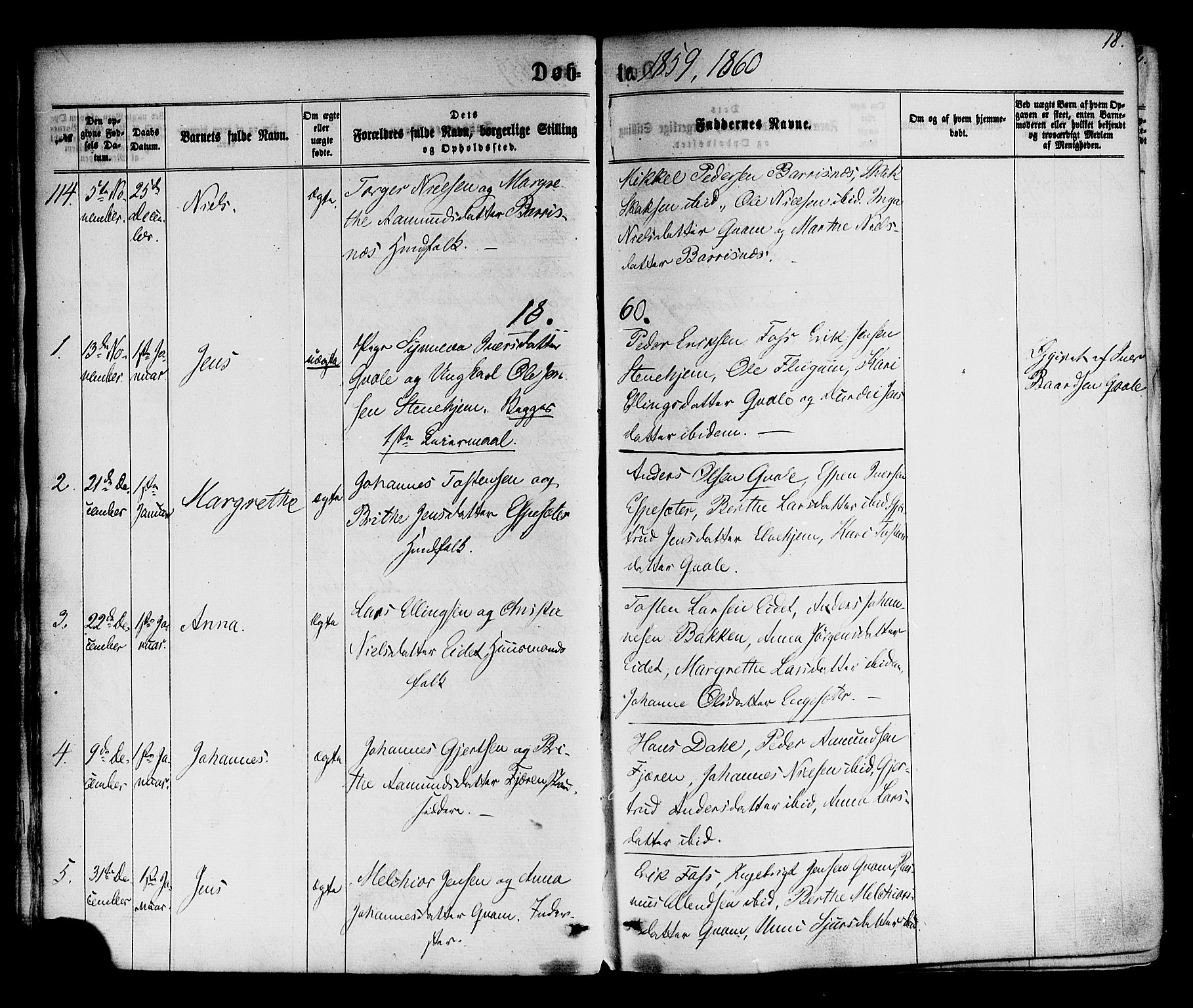 Sogndal sokneprestembete, SAB/A-81301/H/Haa/Haaa/L0013: Parish register (official) no. A 13, 1859-1877, p. 18