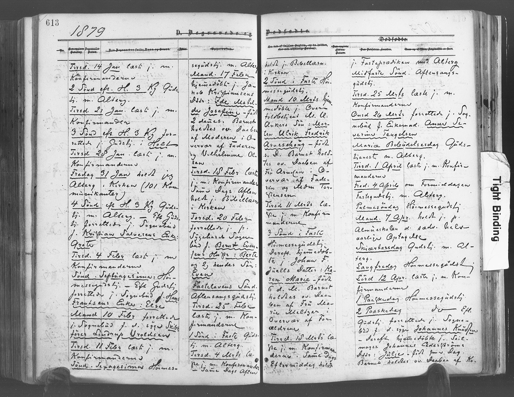 Risør sokneprestkontor, AV/SAK-1111-0035/F/Fa/L0004: Parish register (official) no. A 4, 1865-1882, p. 613