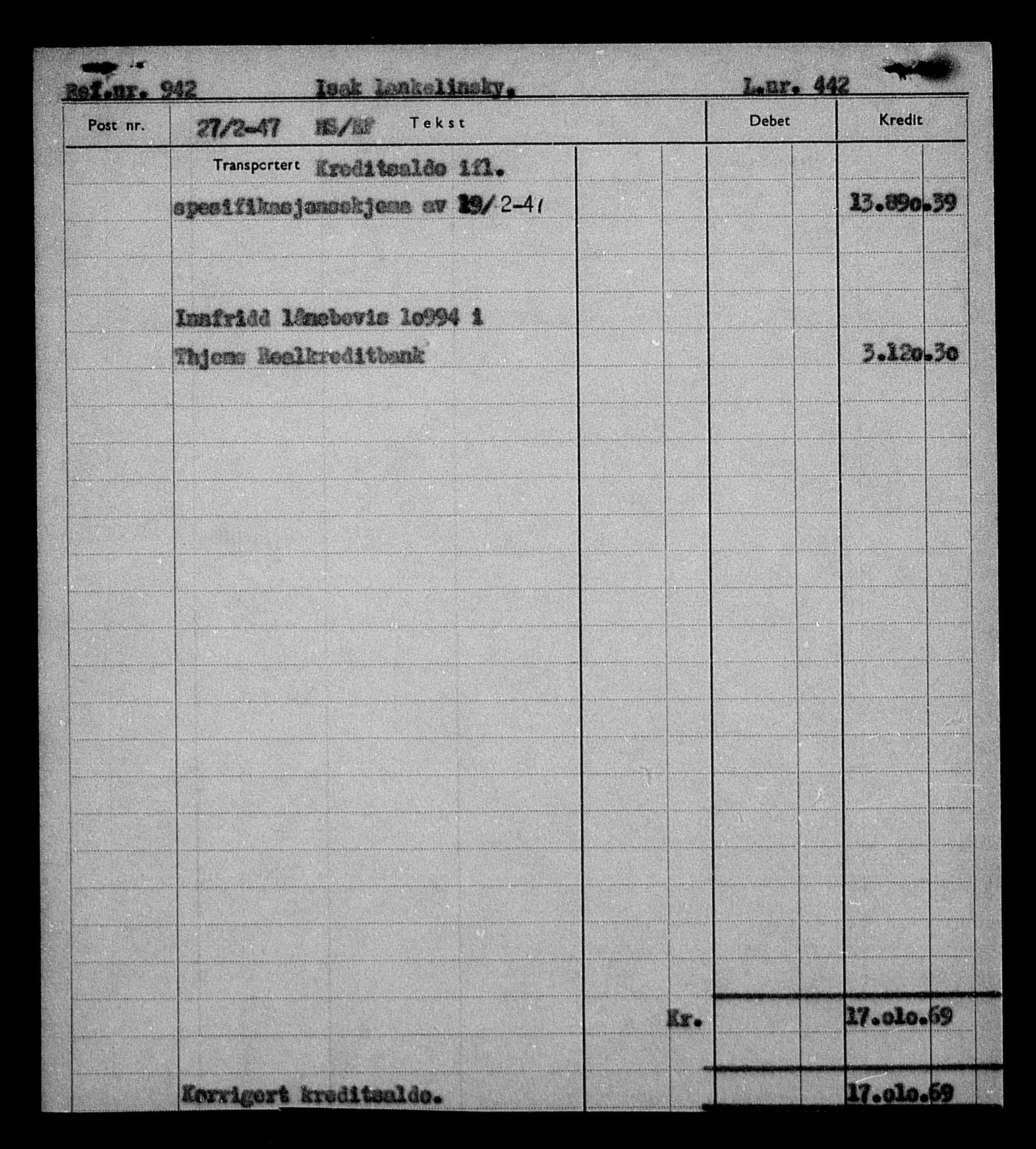 Justisdepartementet, Tilbakeføringskontoret for inndratte formuer, AV/RA-S-1564/H/Hc/Hca/L0902: --, 1945-1947, p. 640