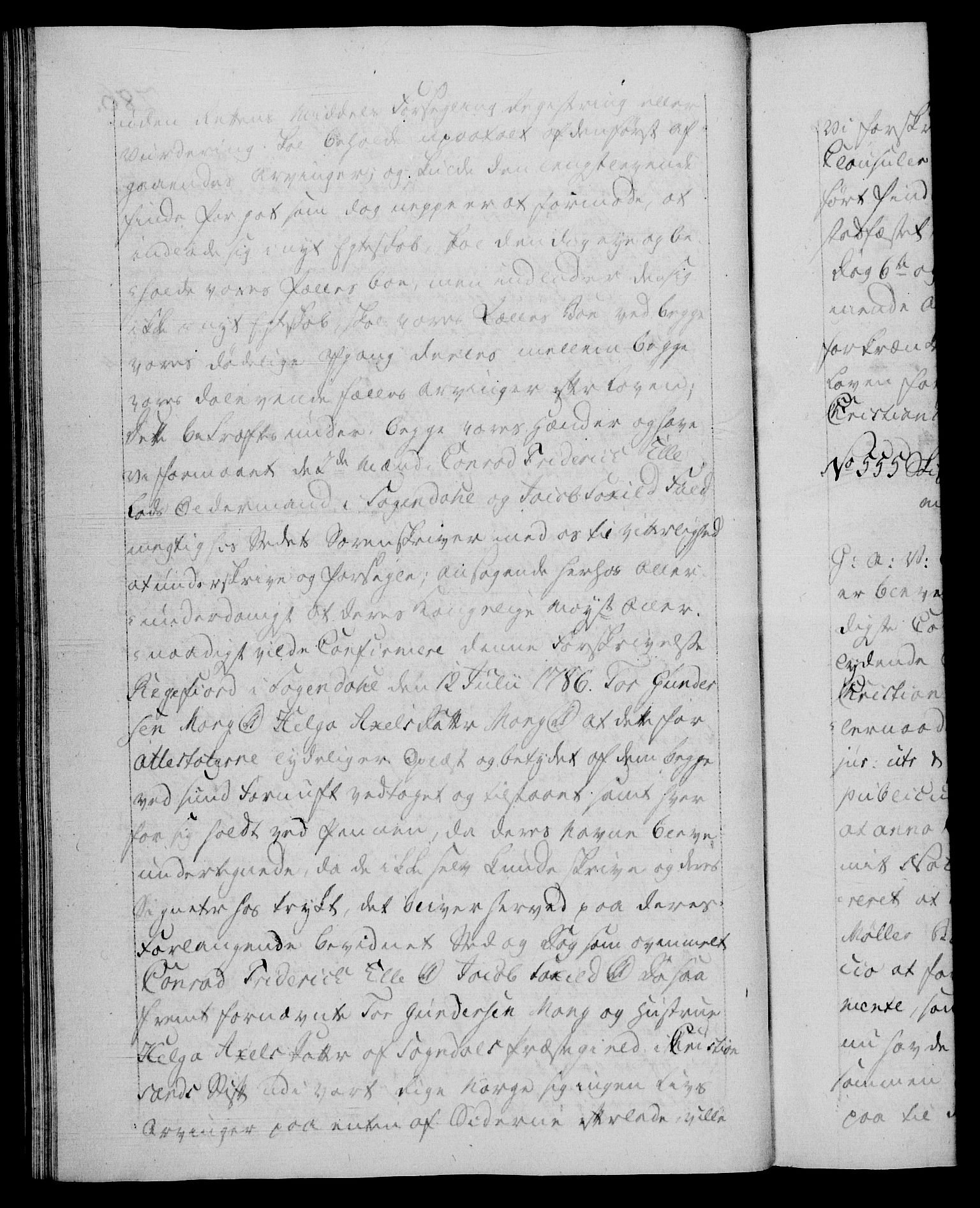 Danske Kanselli 1572-1799, RA/EA-3023/F/Fc/Fca/Fcaa/L0051: Norske registre, 1786-1787, p. 286b