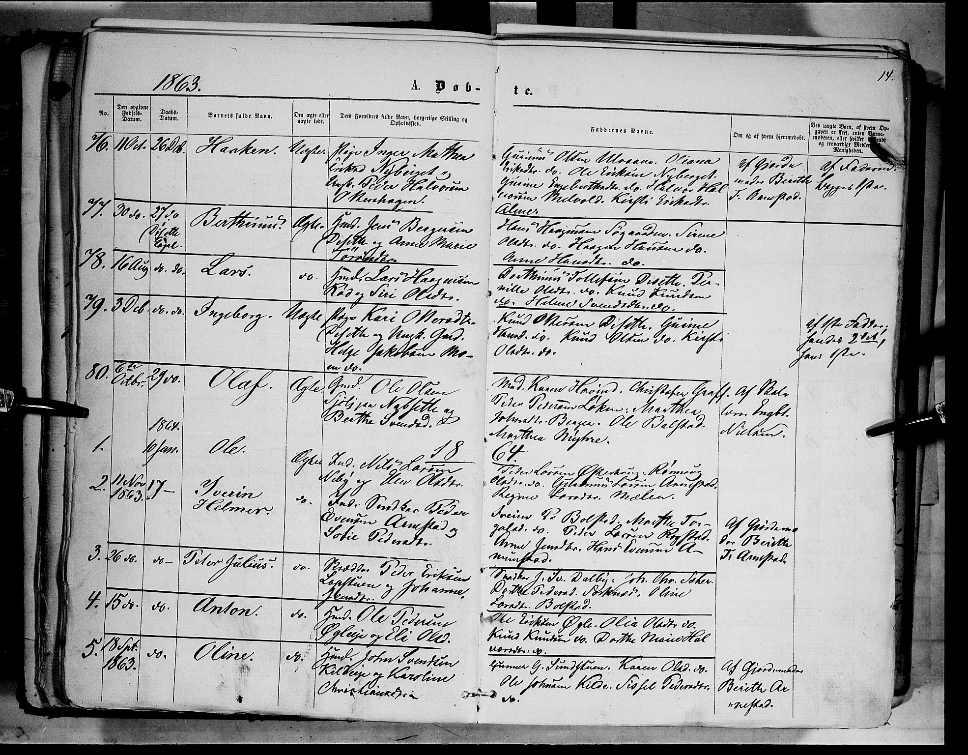 Åmot prestekontor, Hedmark, SAH/PREST-056/H/Ha/Haa/L0008: Parish register (official) no. 8, 1862-1875, p. 14