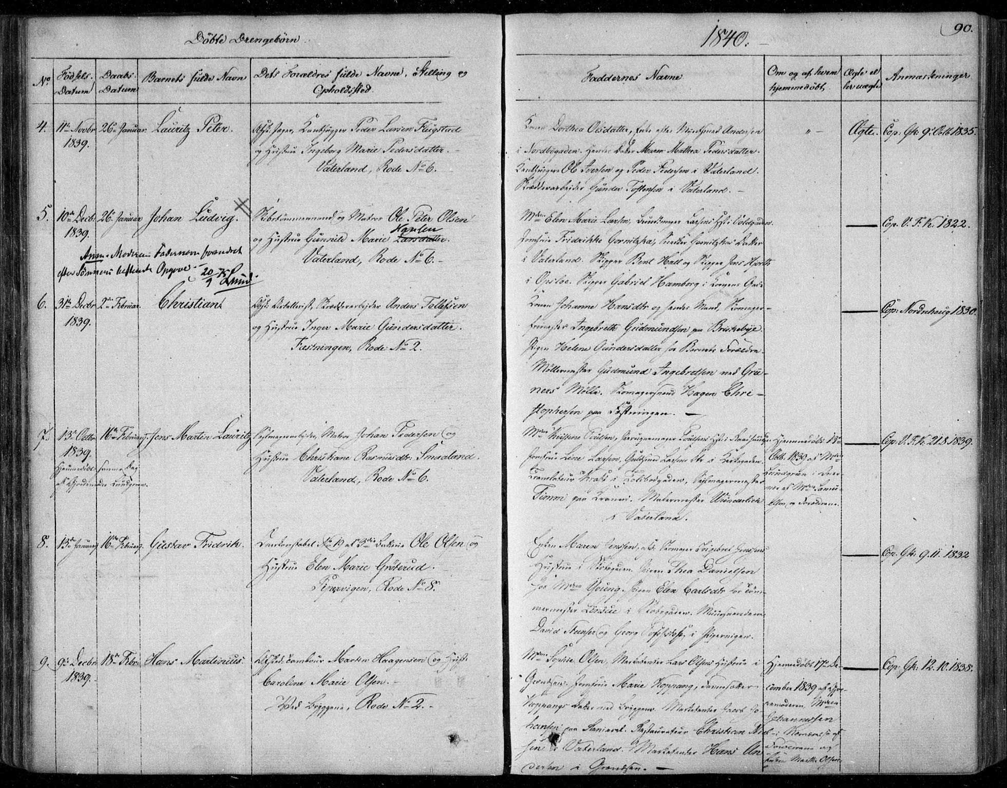 Garnisonsmenigheten Kirkebøker, AV/SAO-A-10846/F/Fa/L0006: Parish register (official) no. 6, 1828-1841, p. 90