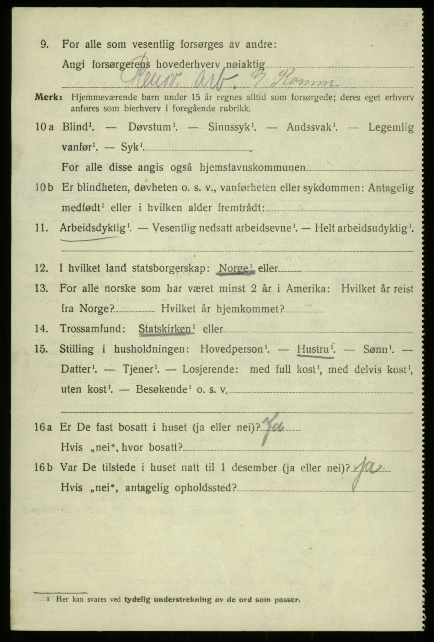 SAB, 1920 census for Bergen, 1920, p. 133056