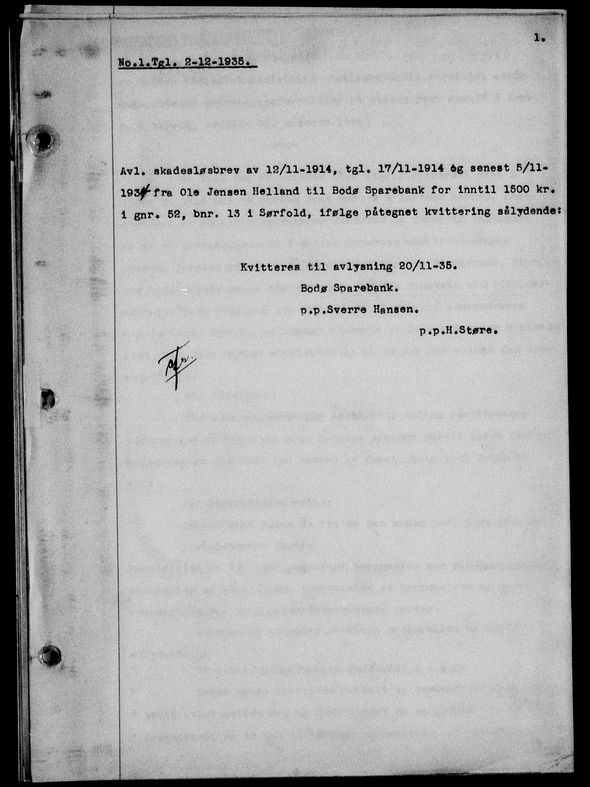 Salten sorenskriveri, SAT/A-4578/1/2/2C/L0067: Mortgage book no. 57, 1935-1935, Deed date: 02.12.1935
