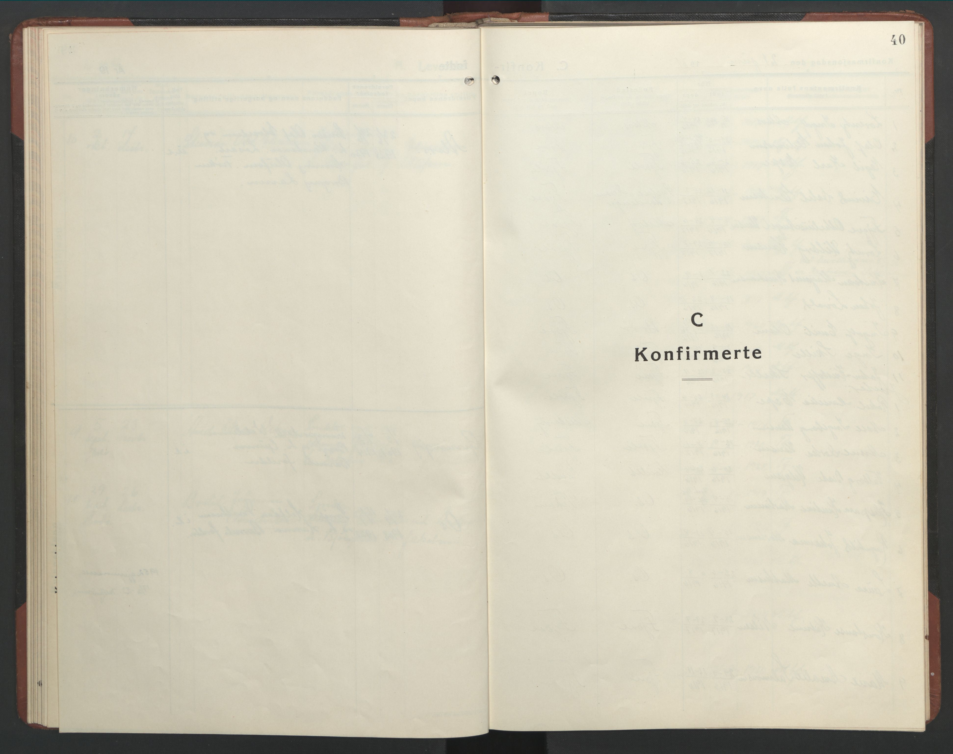 Ministerialprotokoller, klokkerbøker og fødselsregistre - Nordland, SAT/A-1459/803/L0078: Parish register (copy) no. 803C05, 1931-1952, p. 40