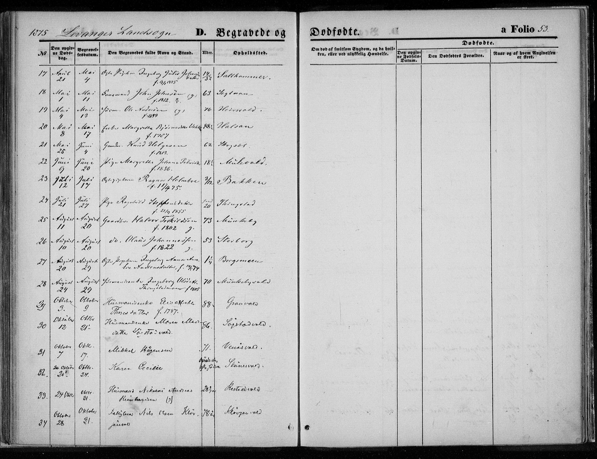 Ministerialprotokoller, klokkerbøker og fødselsregistre - Nord-Trøndelag, AV/SAT-A-1458/720/L0187: Parish register (official) no. 720A04 /2, 1875-1879, p. 53