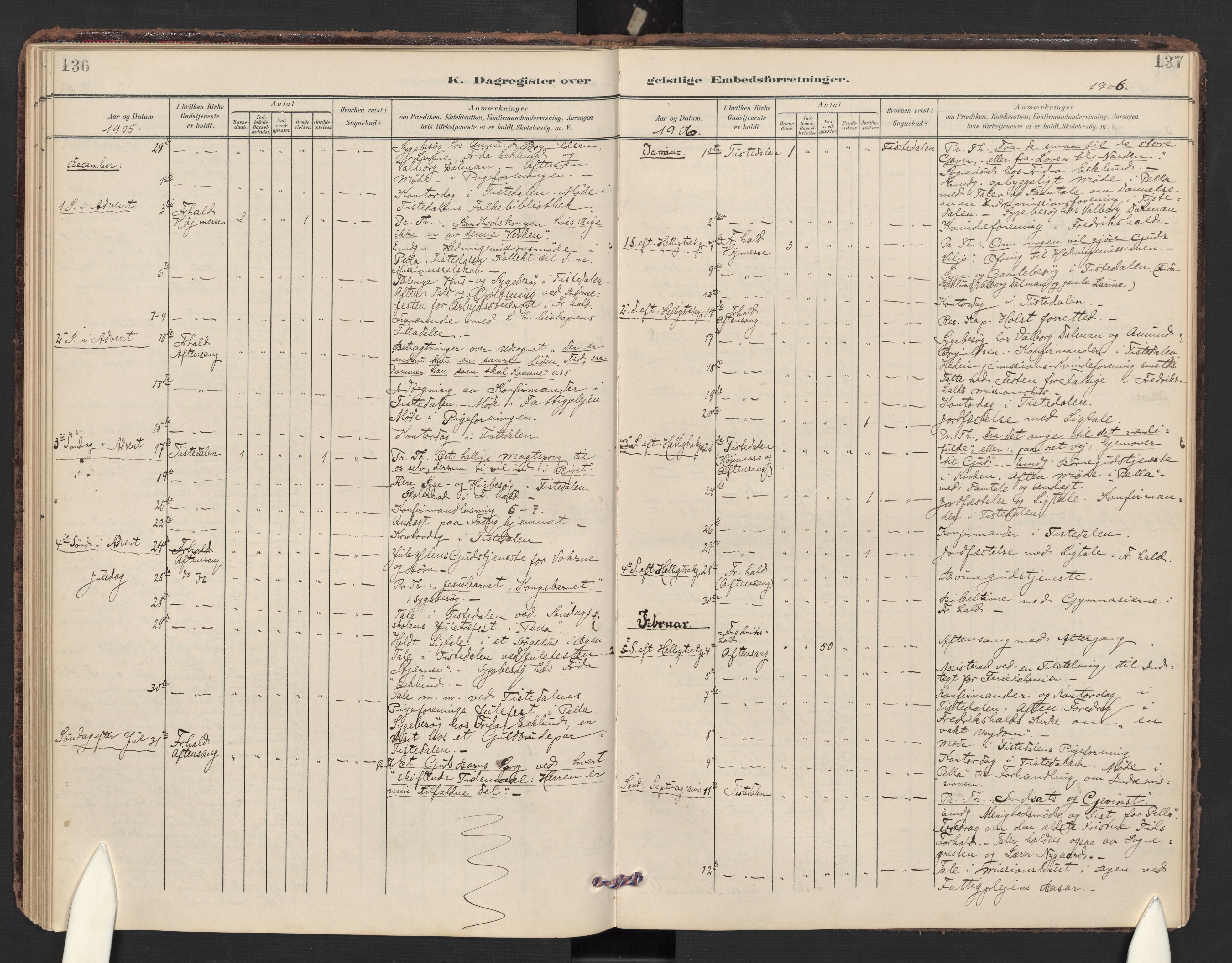 Halden prestekontor Kirkebøker, SAO/A-10909/F/Fc/L0001: Parish register (official) no. III 1, 1902-1908, p. 136-137