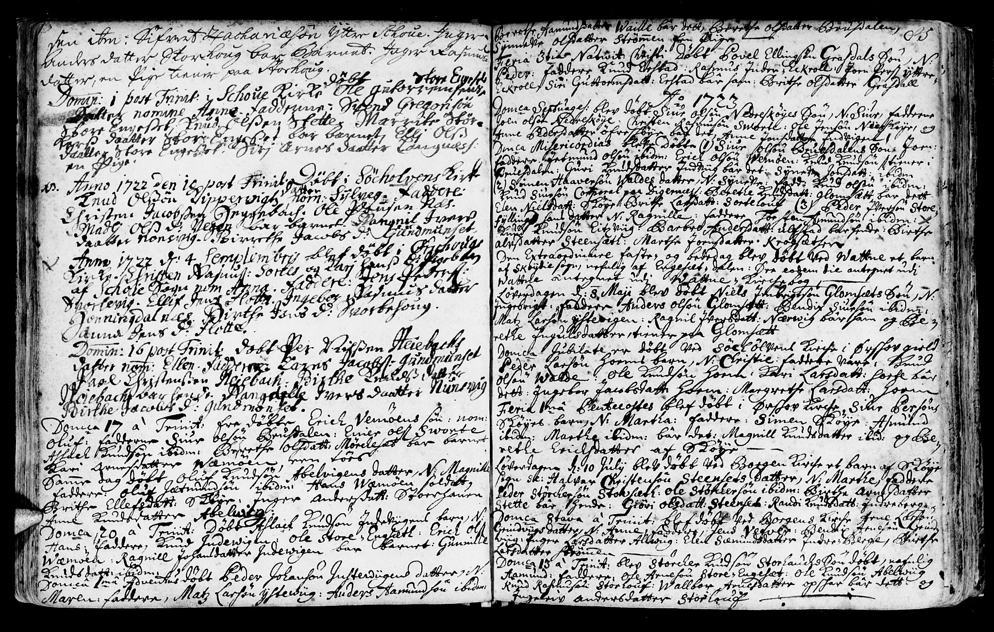 Ministerialprotokoller, klokkerbøker og fødselsregistre - Møre og Romsdal, SAT/A-1454/524/L0349: Parish register (official) no. 524A01, 1698-1779, p. 85