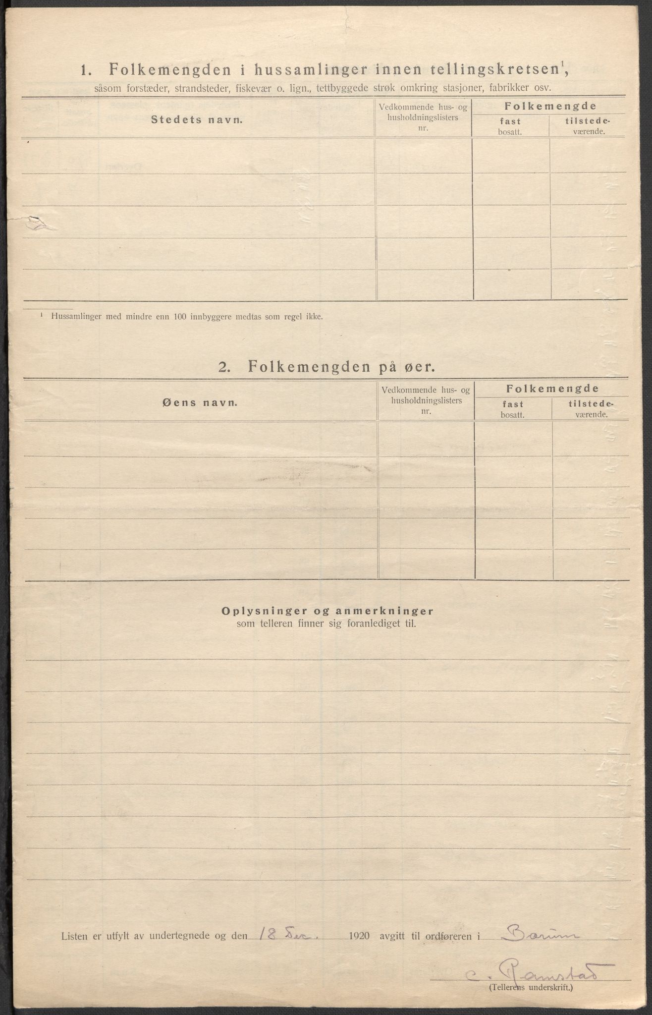 SAO, 1920 census for Bærum, 1920, p. 32