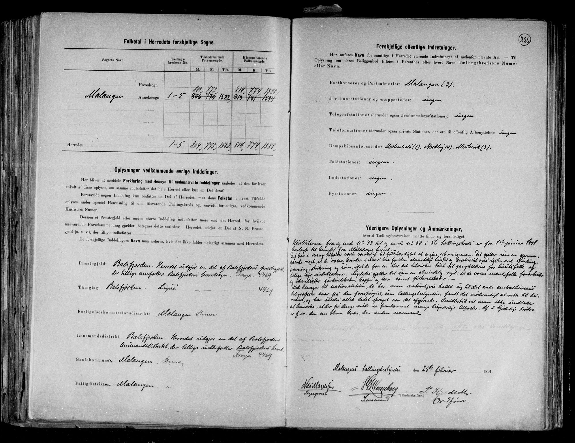 RA, 1891 census for 1932 Malangen, 1891, p. 3