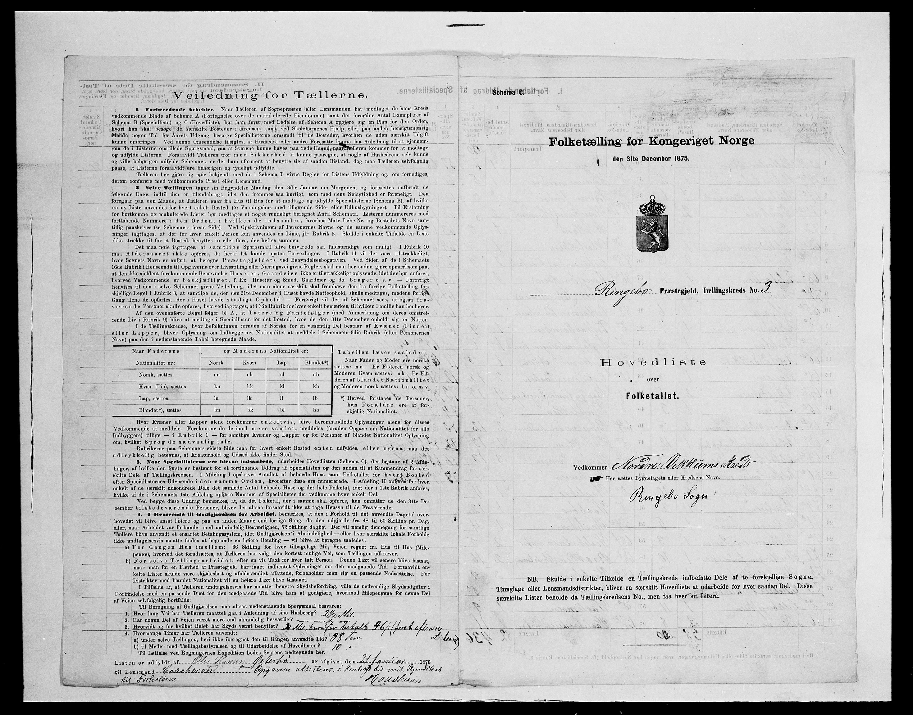 SAH, 1875 census for 0520P Ringebu, 1875, p. 24