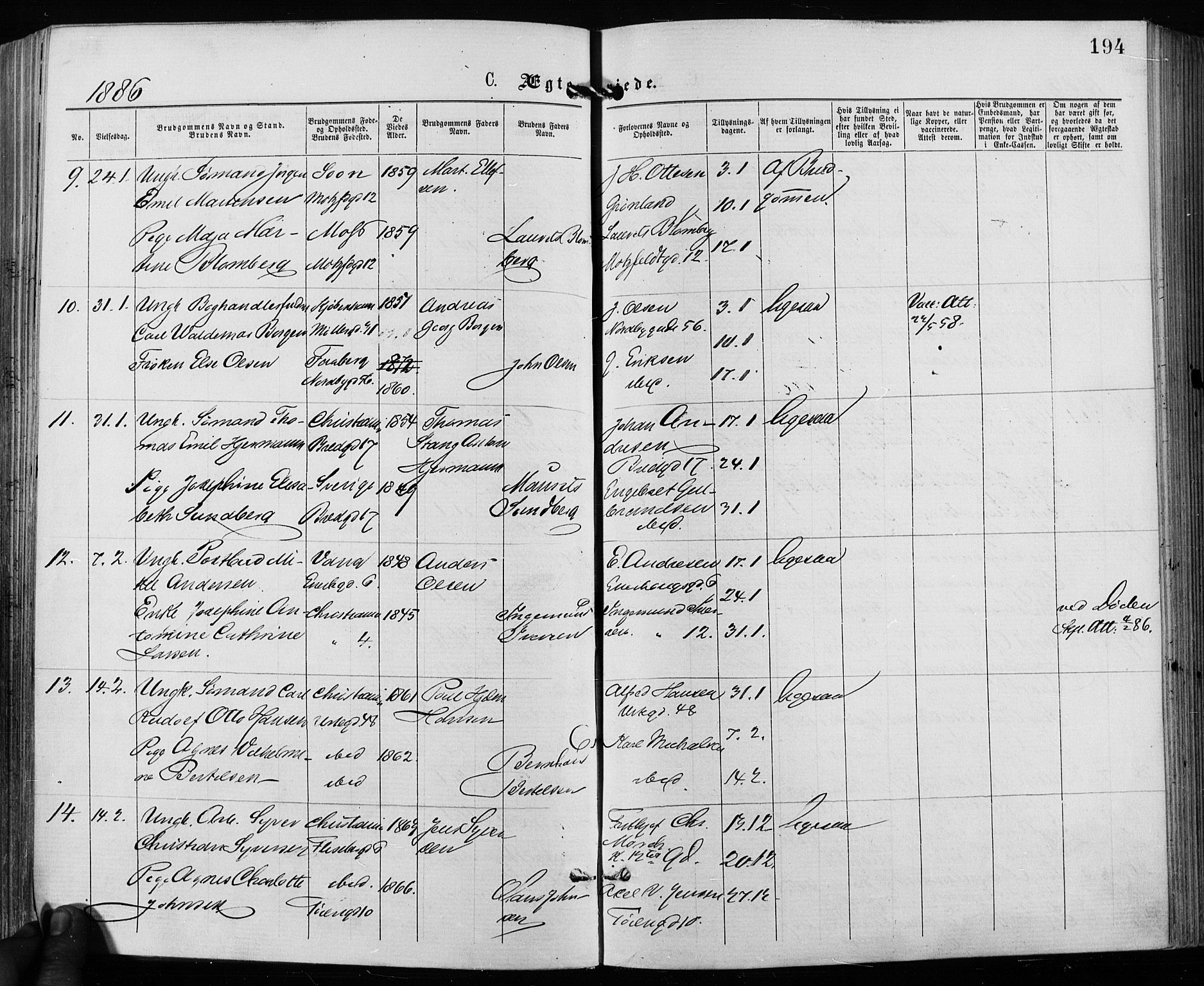 Grønland prestekontor Kirkebøker, AV/SAO-A-10848/F/Fa/L0006: Parish register (official) no. 6, 1877-1886, p. 194