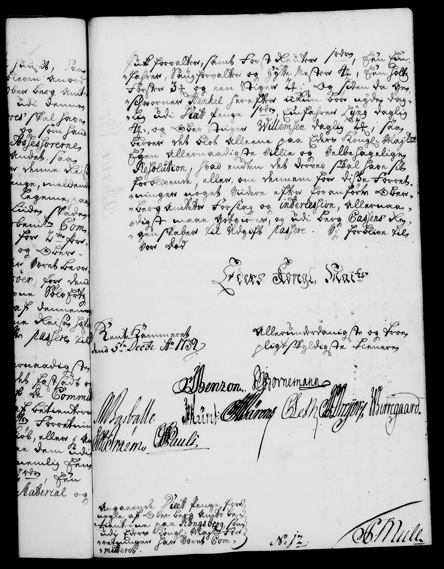 Rentekammeret, Kammerkanselliet, RA/EA-3111/G/Gf/Gfa/L0022: Norsk relasjons- og resolusjonsprotokoll (merket RK 52.22), 1739, p. 861