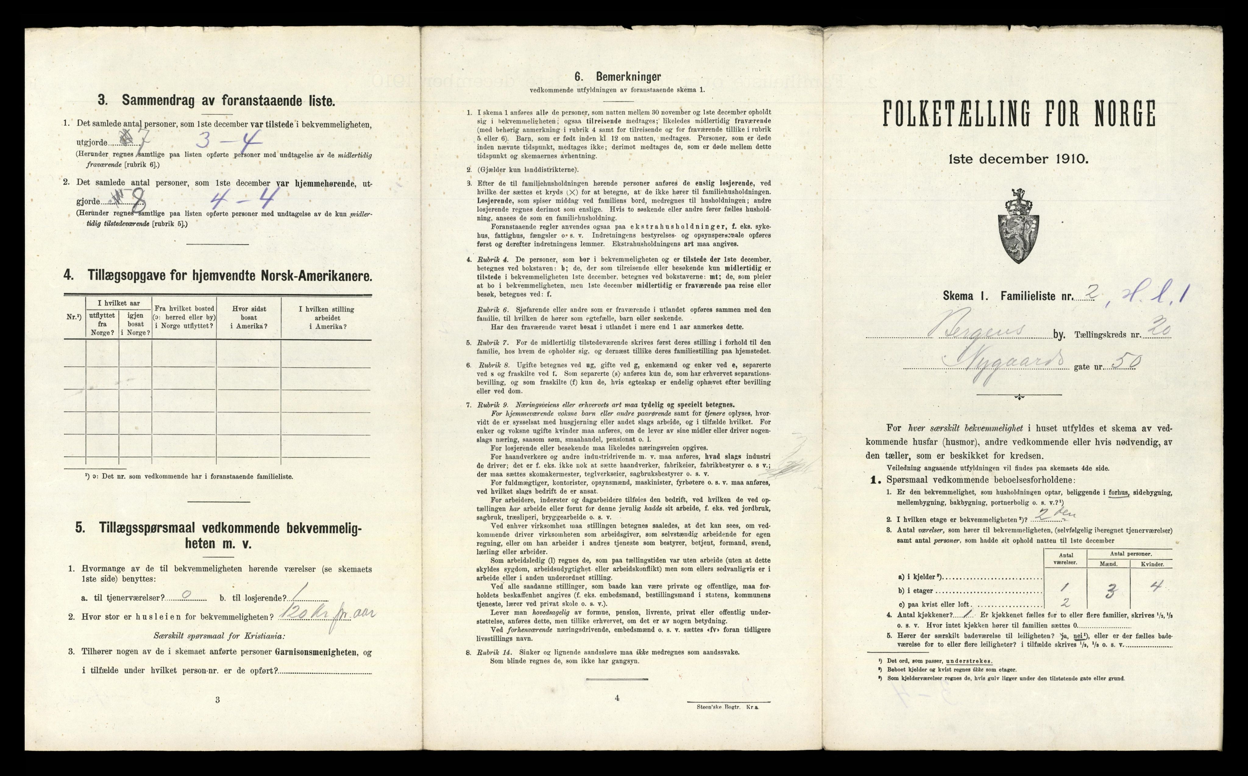 RA, 1910 census for Bergen, 1910, p. 6467