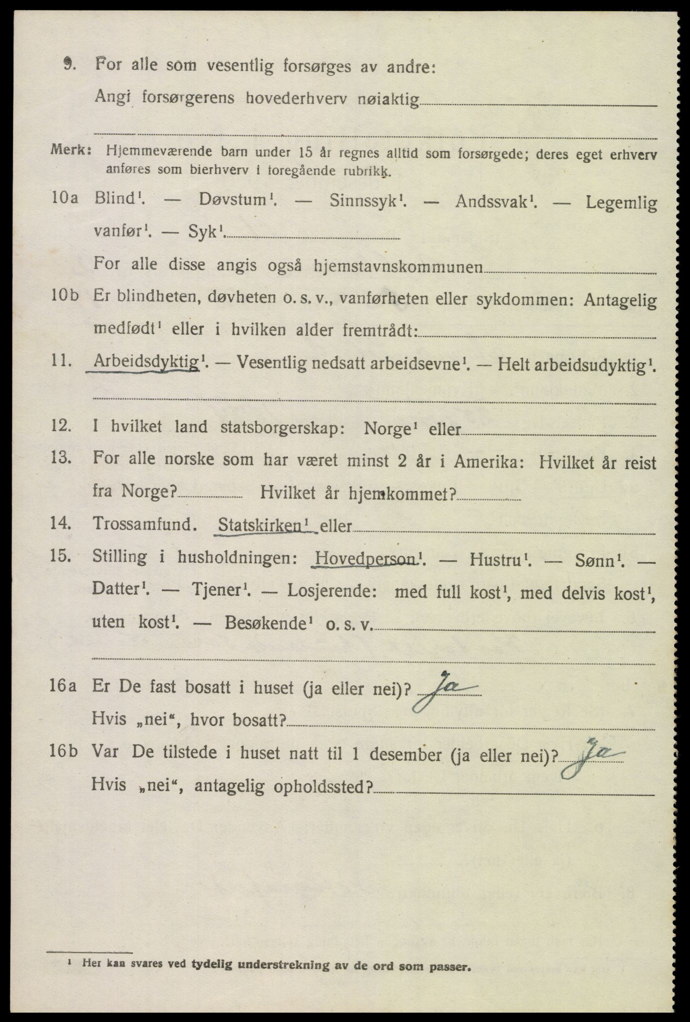 SAK, 1920 census for Valle, 1920, p. 1542