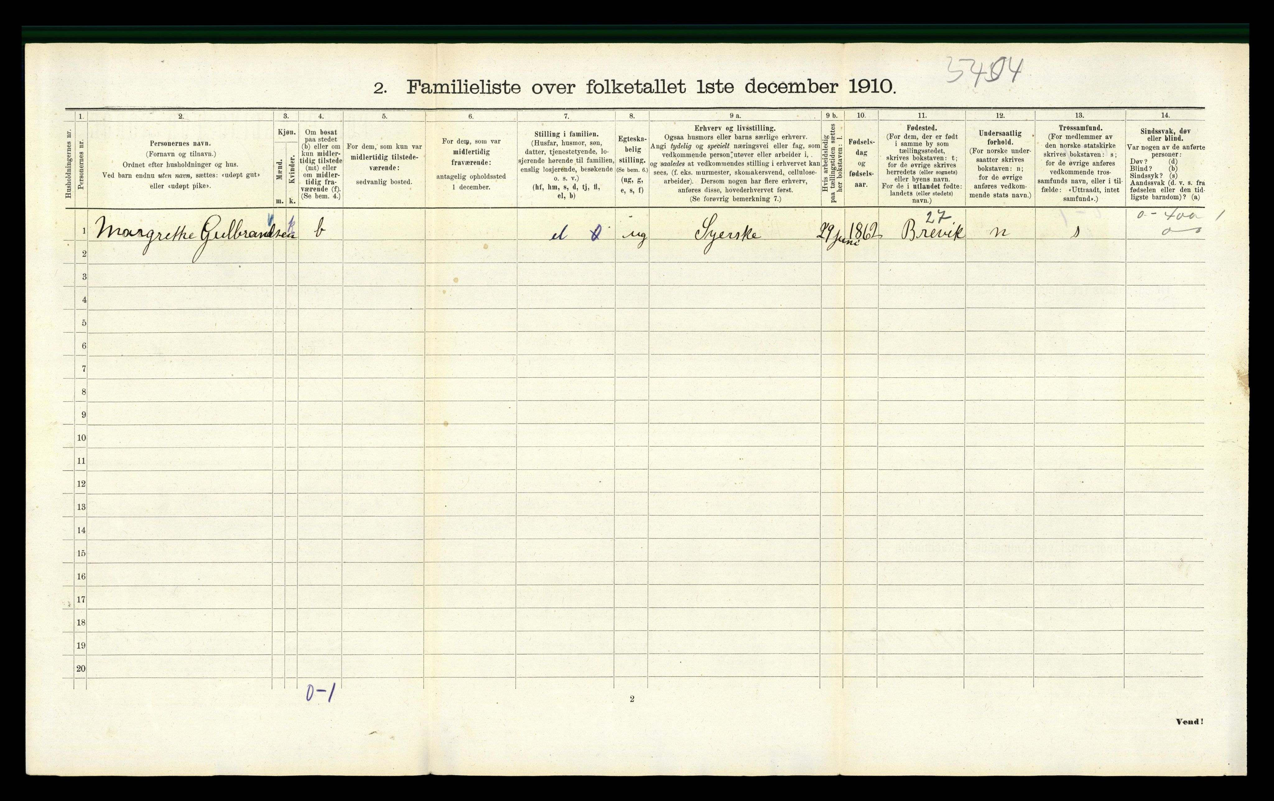 RA, 1910 census for Kristiania, 1910, p. 66396