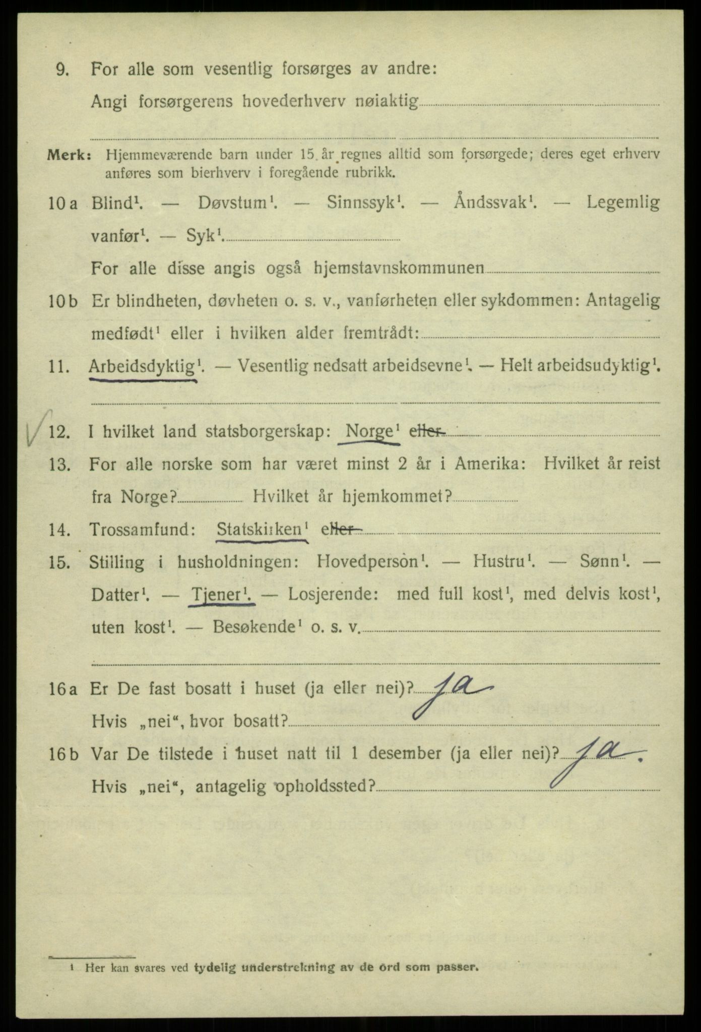 SAB, 1920 census for Bergen, 1920, p. 73551