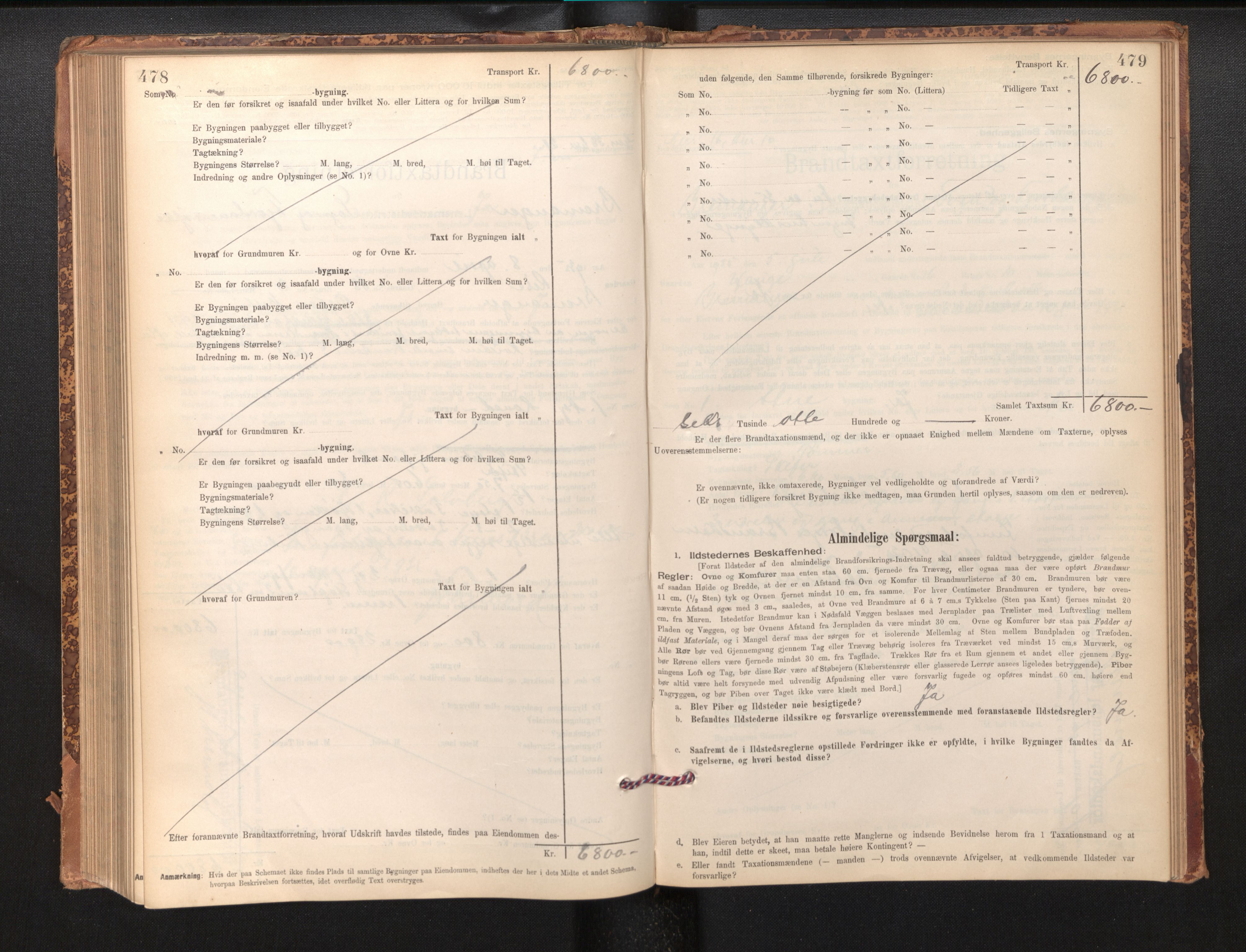Lensmannen i Bremanger, AV/SAB-A-26701/0012/L0007: Branntakstprotokoll, skjematakst, 1895-1936, p. 478-479