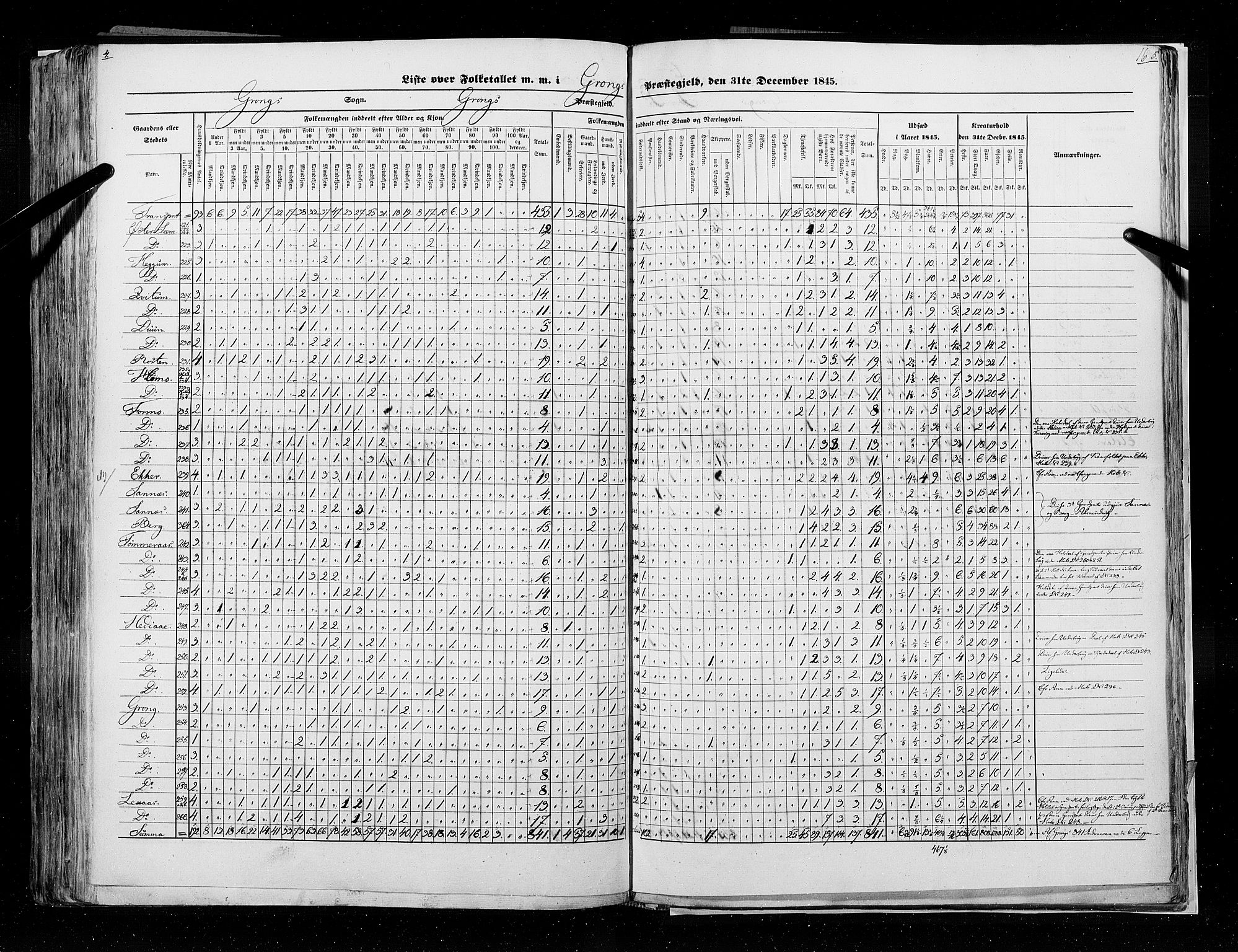 RA, Census 1845, vol. 9A: Nordre Trondhjems amt, 1845, p. 165