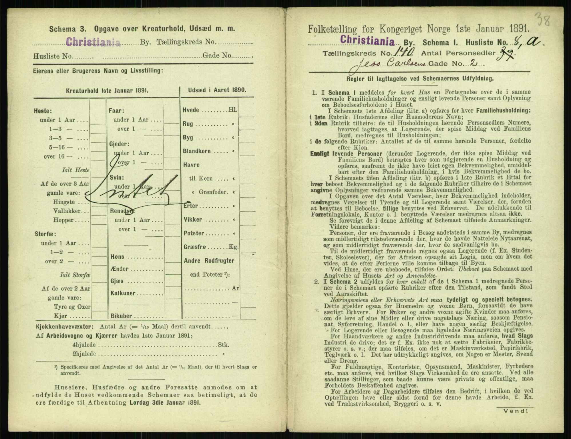 RA, 1891 census for 0301 Kristiania, 1891, p. 77448