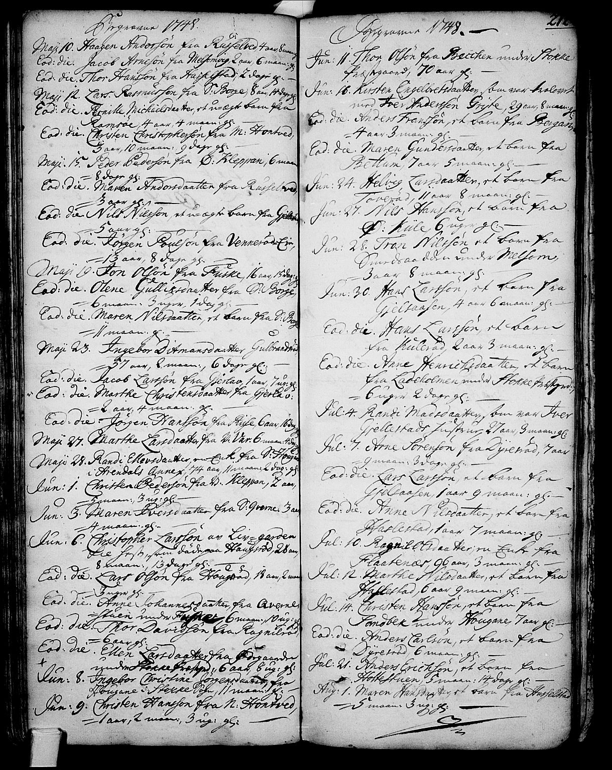 Stokke kirkebøker, AV/SAKO-A-320/F/Fa/L0002: Parish register (official) no. I 2, 1732-1770, p. 212